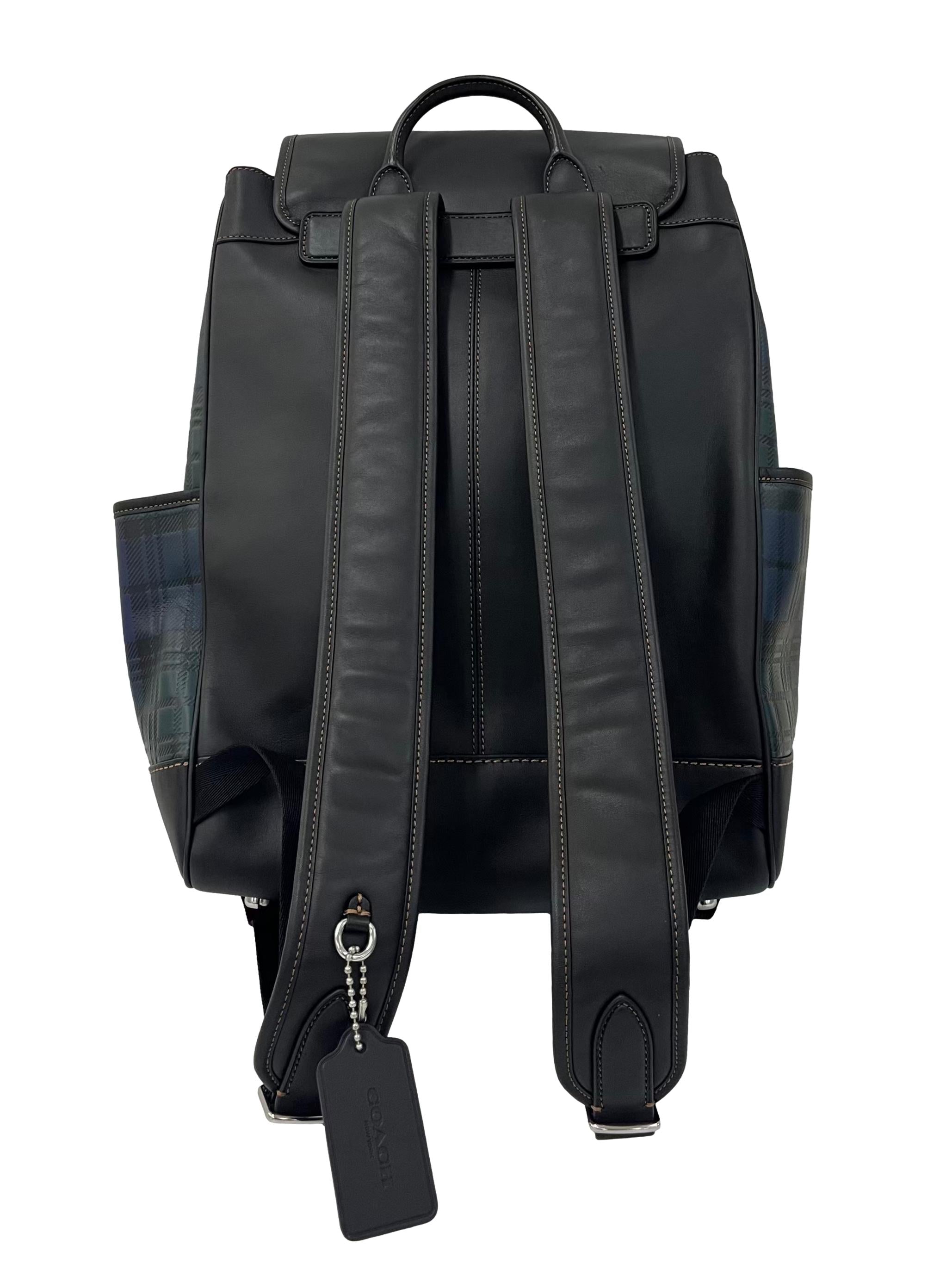 Frankie Black Backpack With Green And Blue Plaid Print Backpack CSN