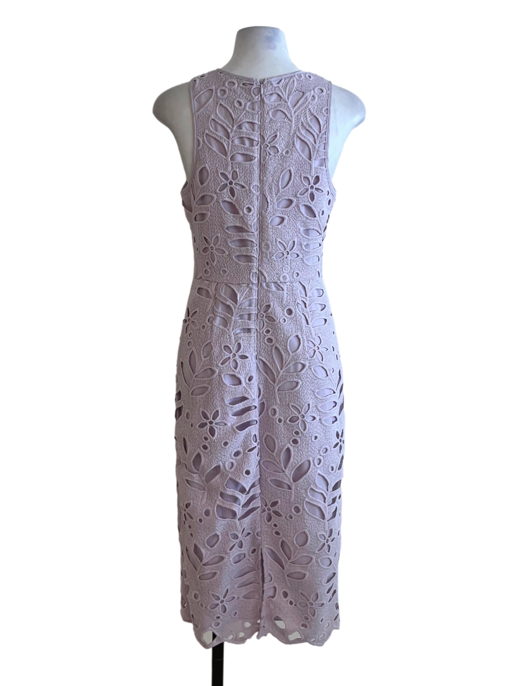 Periwinkle Purple Jewel Neckline A-Line Dress LB
