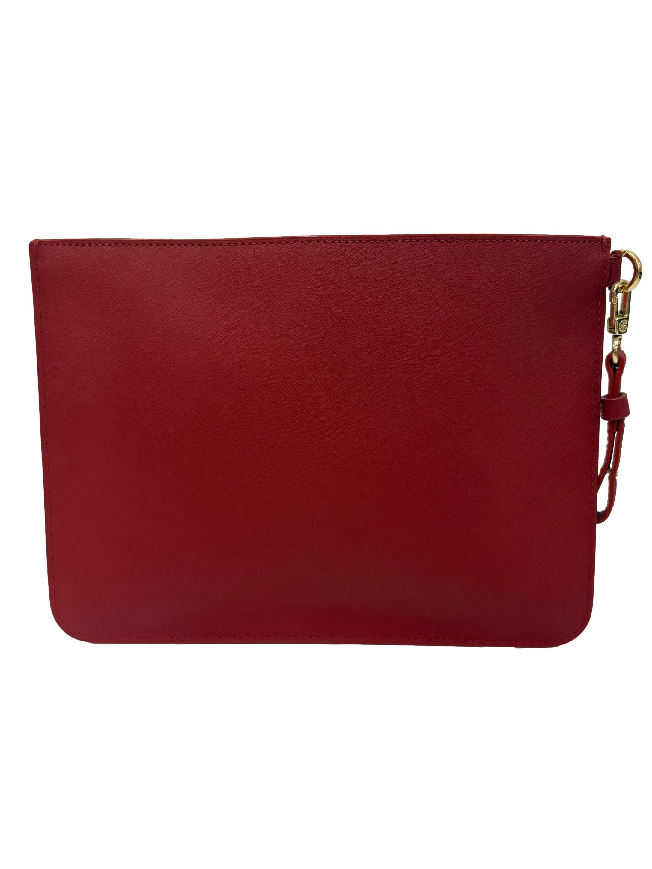 Red Leather Envelope Coin Pouch CSN