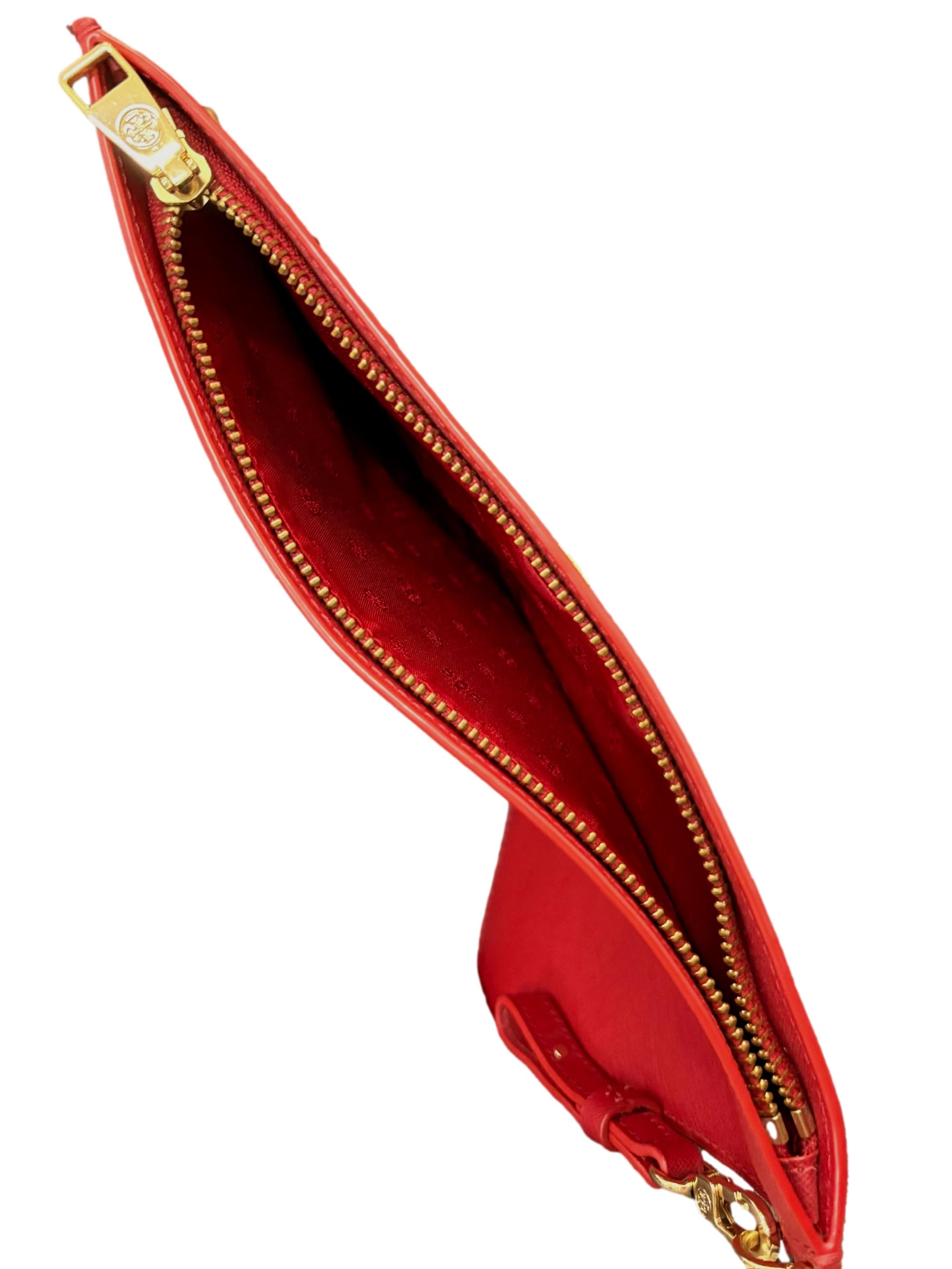 Red Leather Envelope Coin Pouch CSN