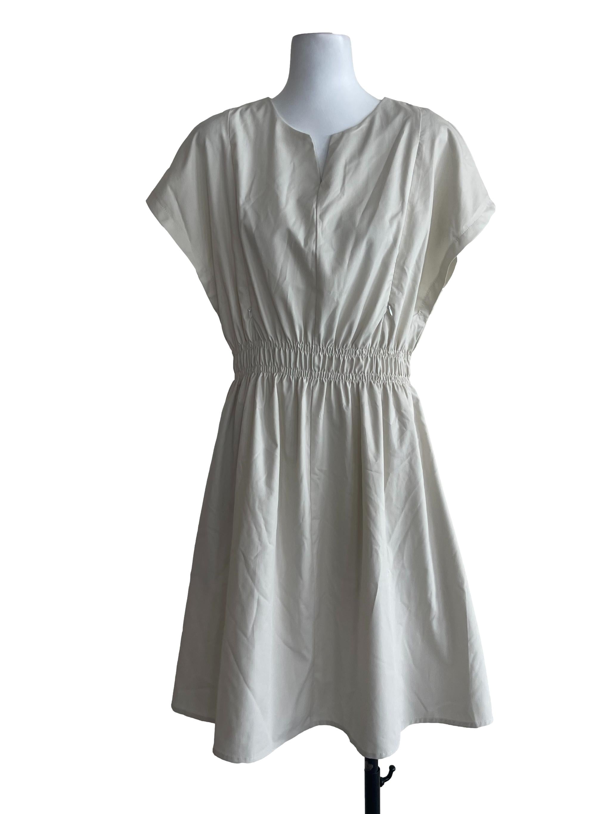Ash Beige Drop Shoulder Dress