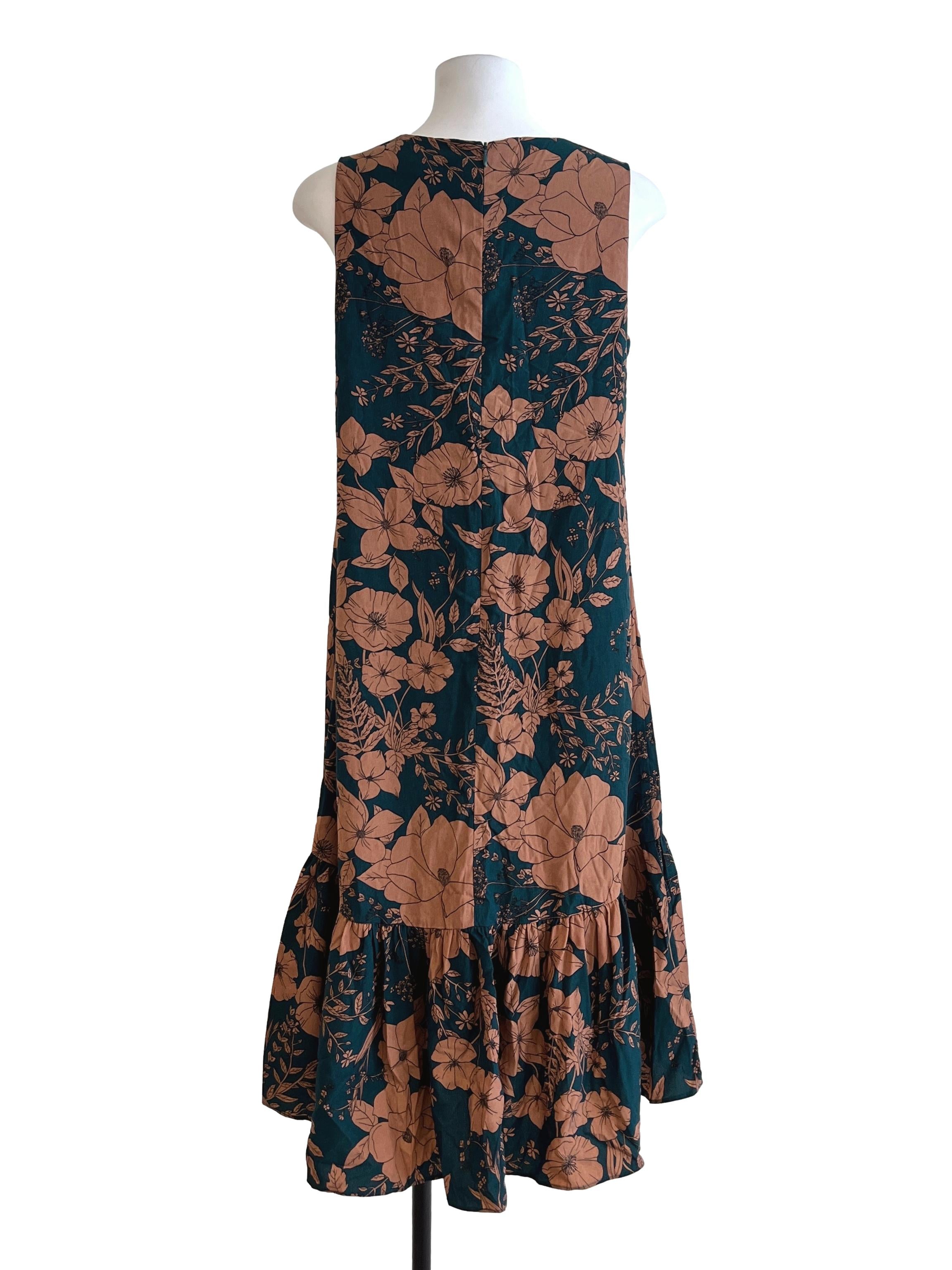 Emerald Green Drop Waist Sleeveless Dress TCL