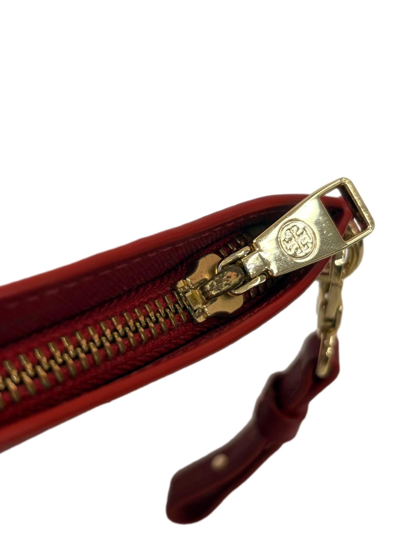Red Leather Envelope Coin Pouch CSN