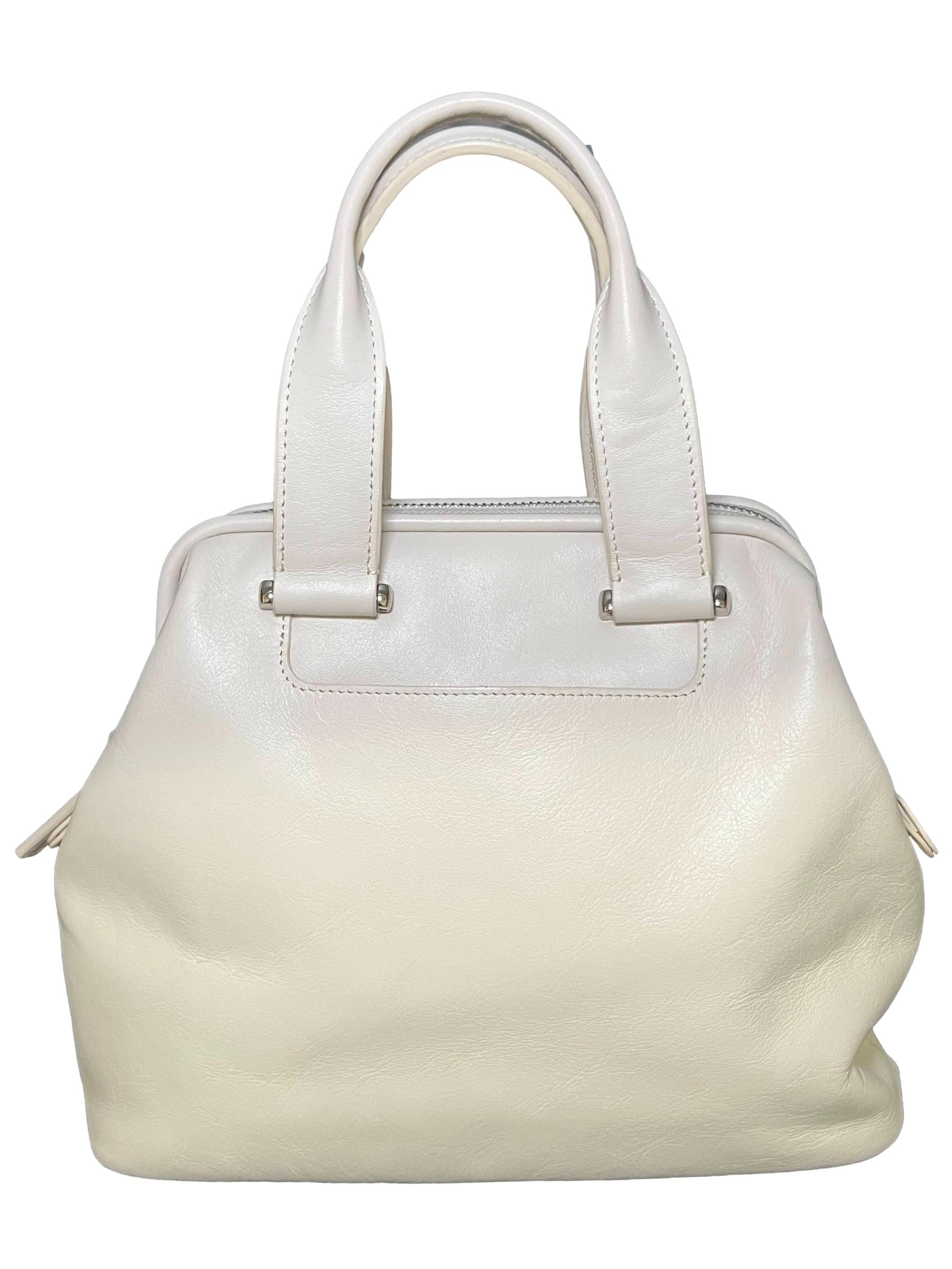 White Leather Handbag CSN