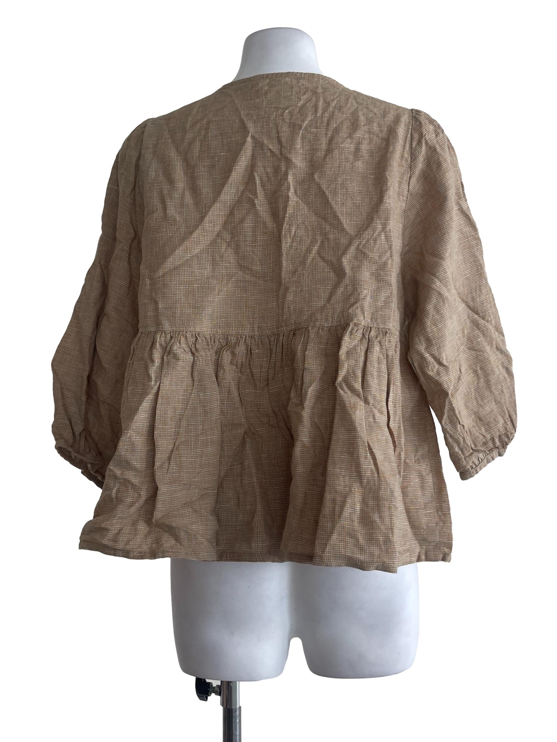 Brown Mini Tartan Dolly Top