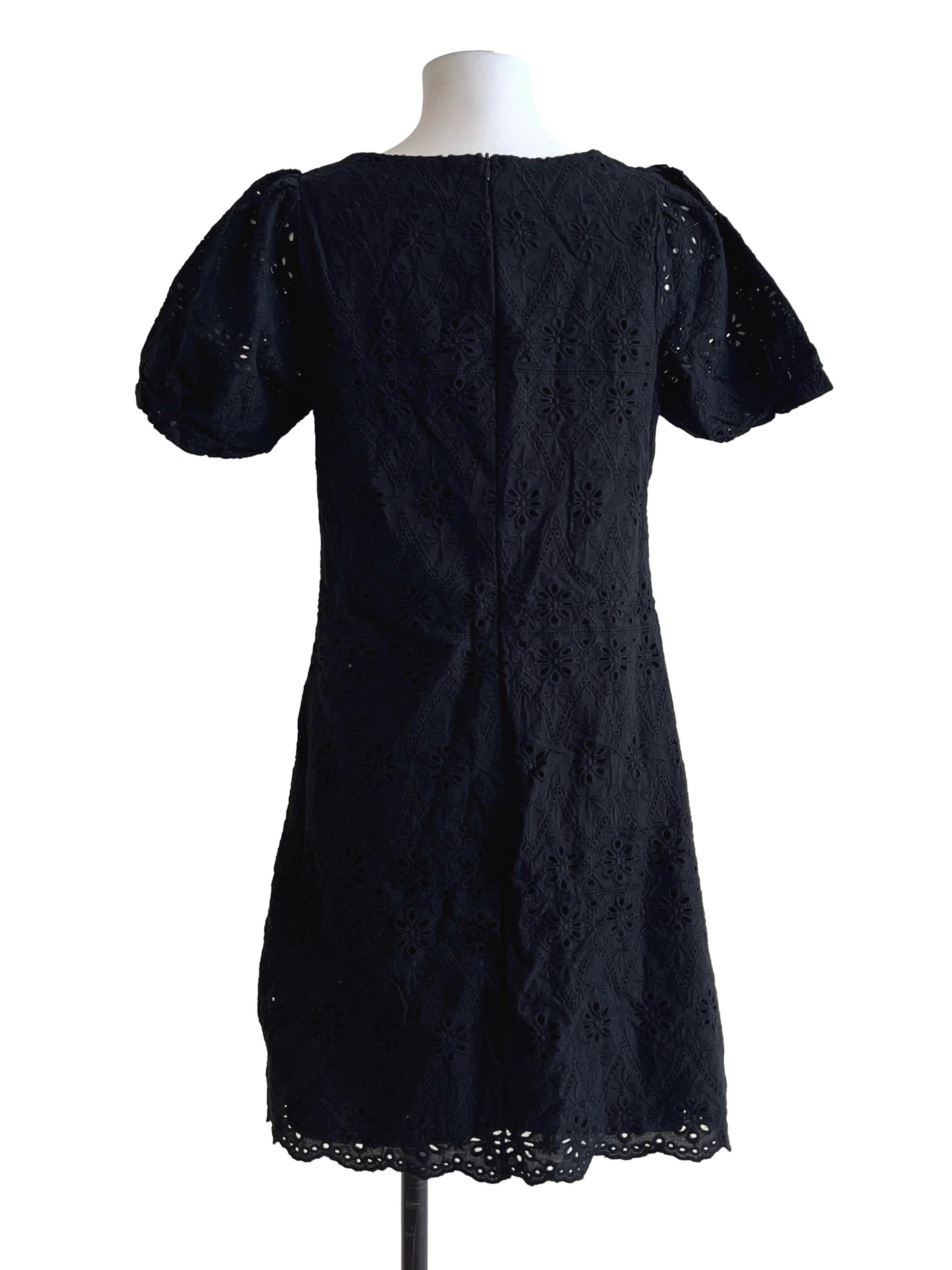 Onyx Black Scoop Mini Dress