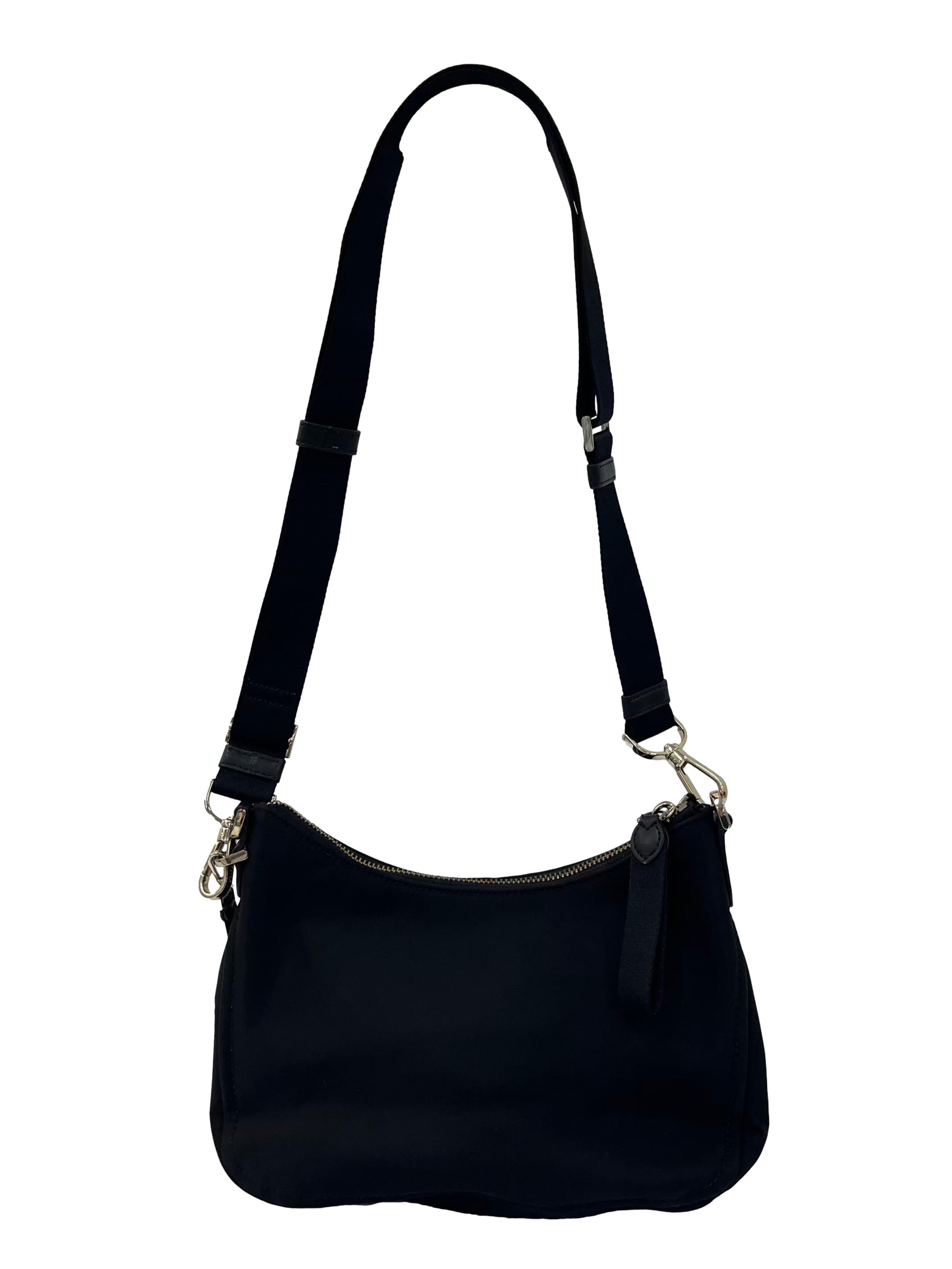 Black Nylon Chelsea Crossbody Bag Crossbody Bag With Detachable Pouch CSN