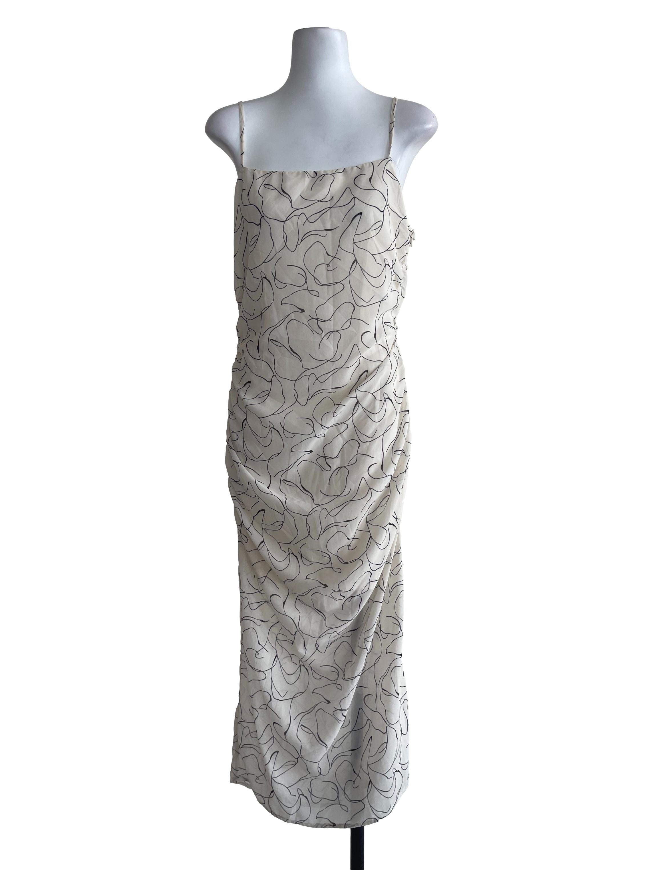 Off White Lines Bodycon