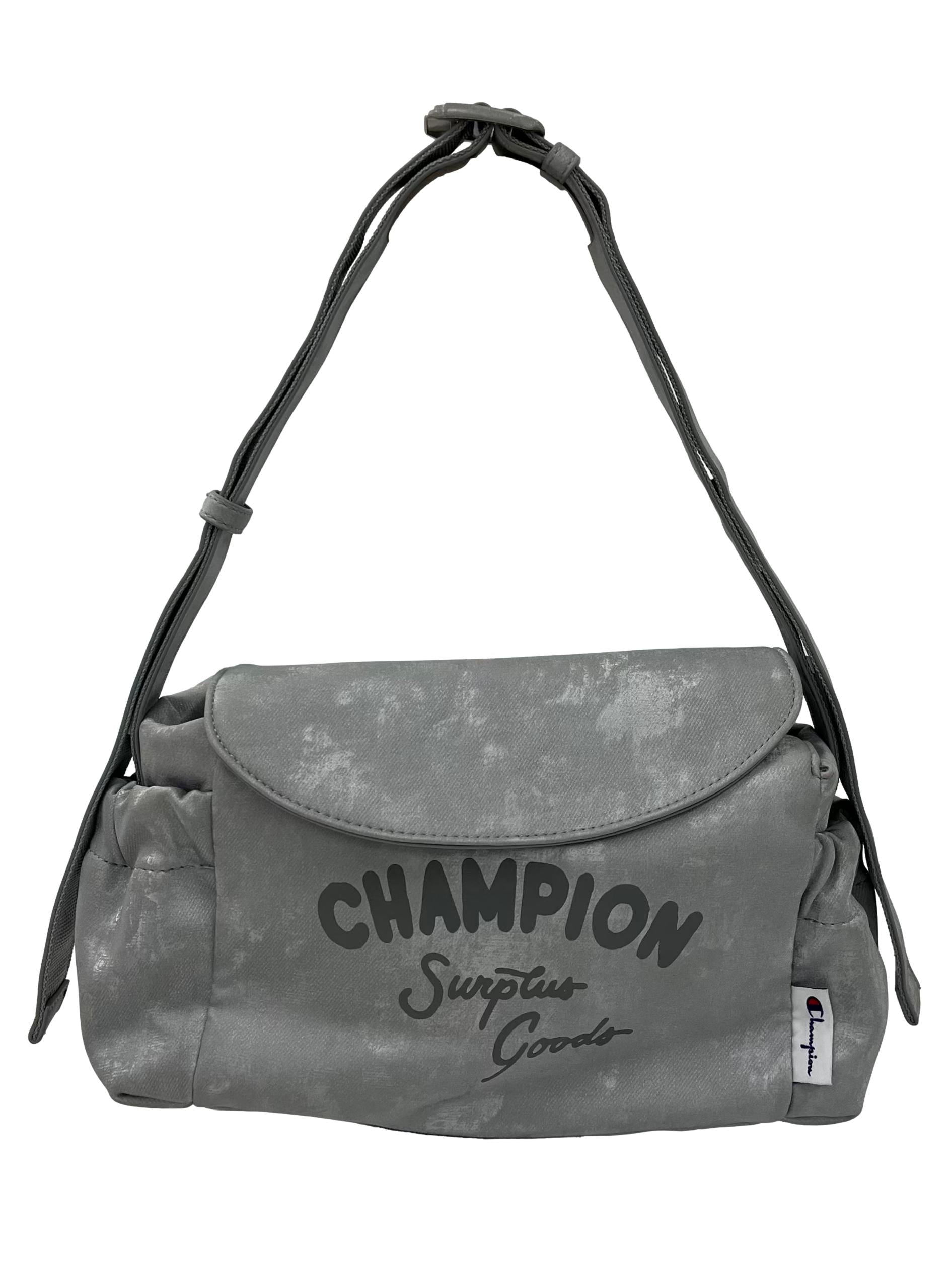 Silver Textured Shoulder Bag With Adjustable Straps CSN