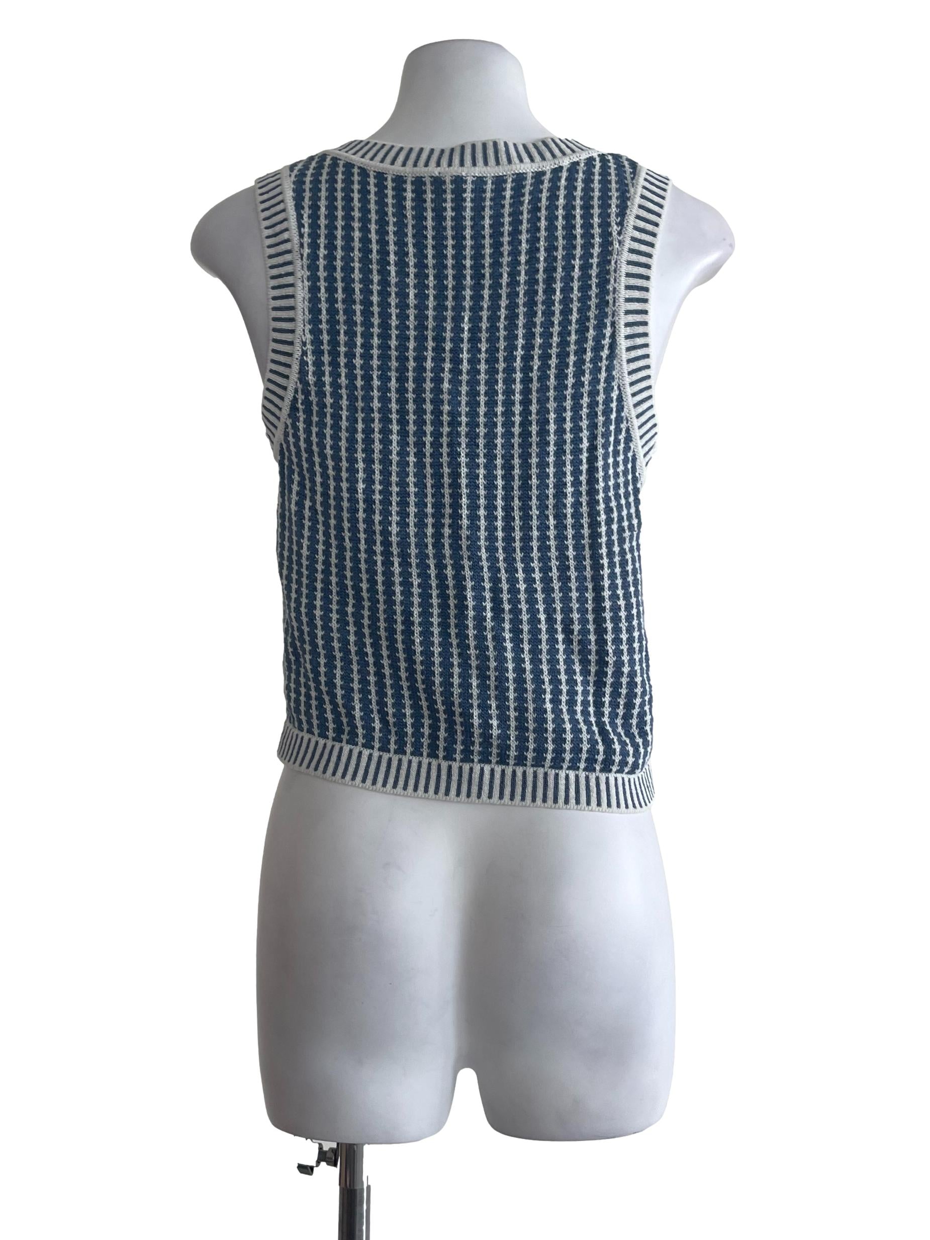 Blue Knitted Vest