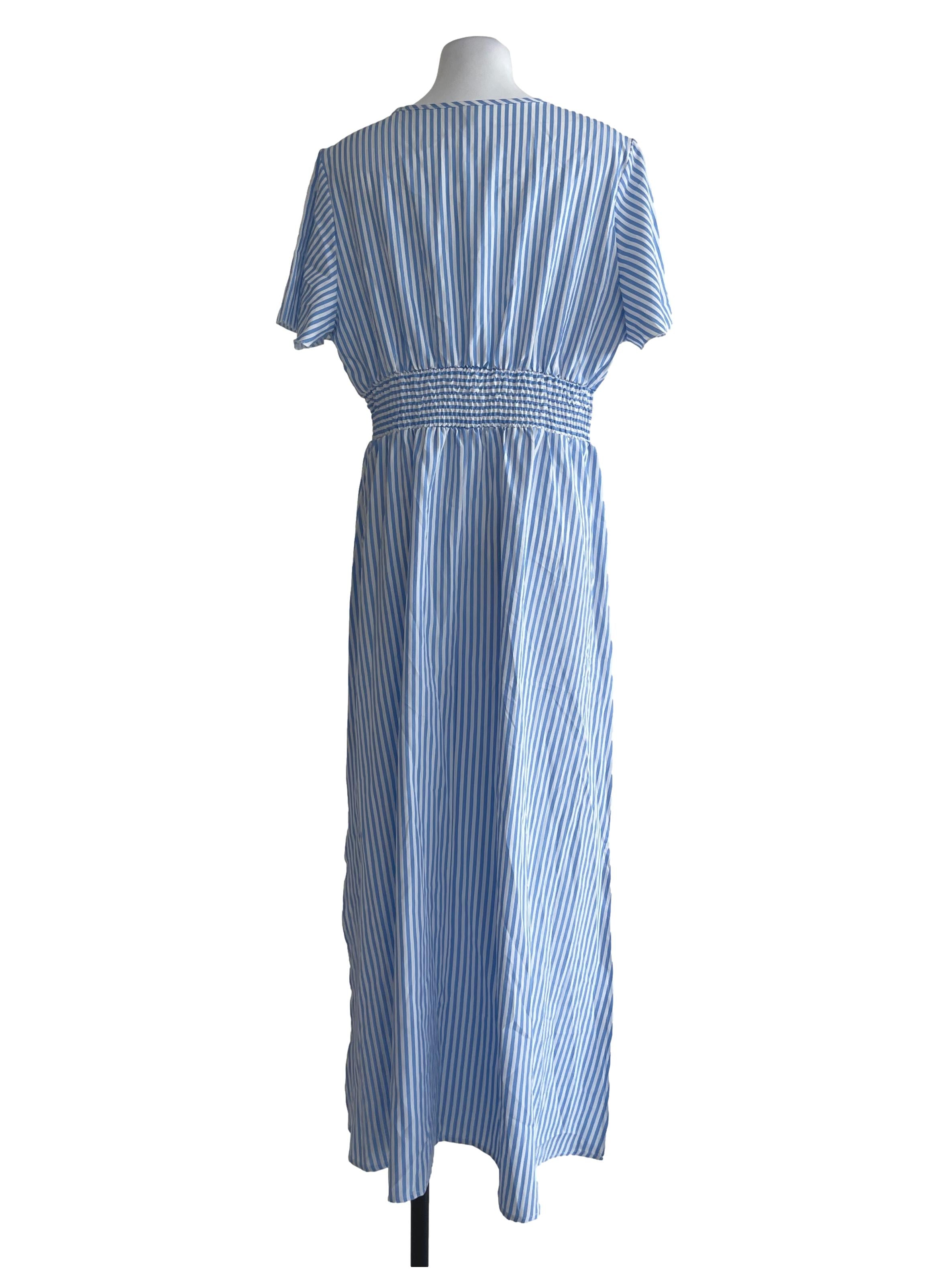 Blue Stripes Maxi Dress