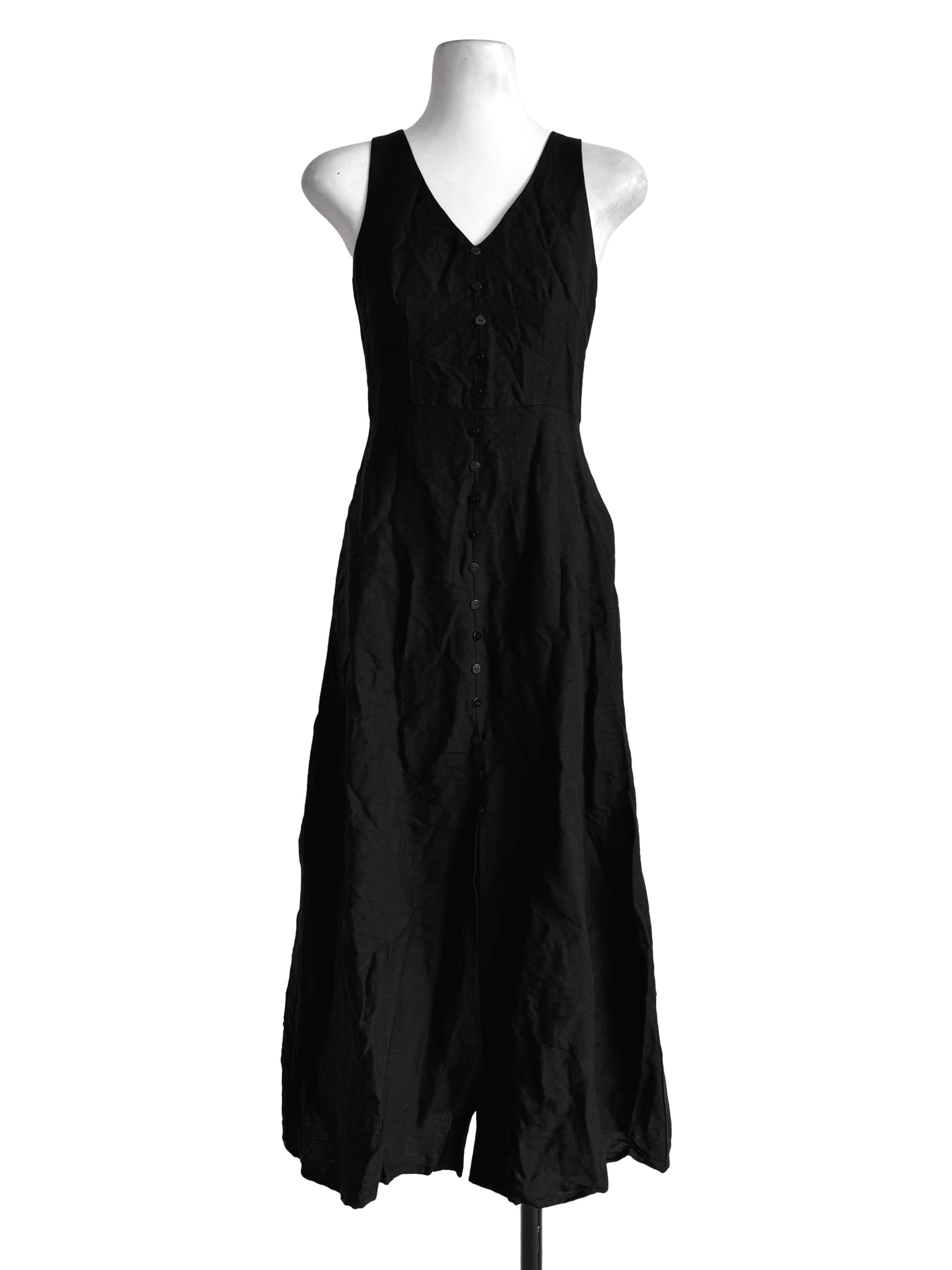 Power Black V Neck Dress