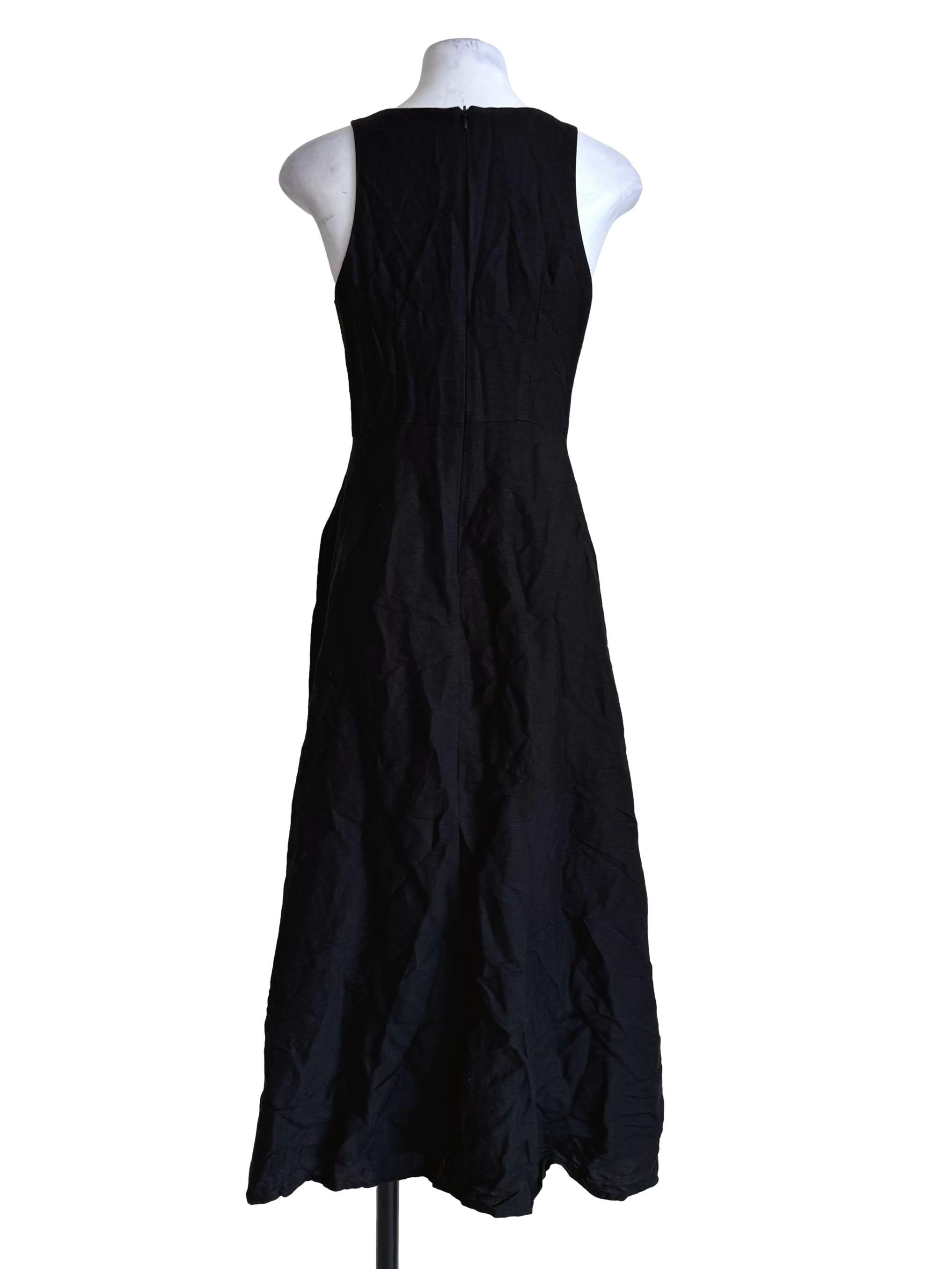 Power Black V Neck Dress