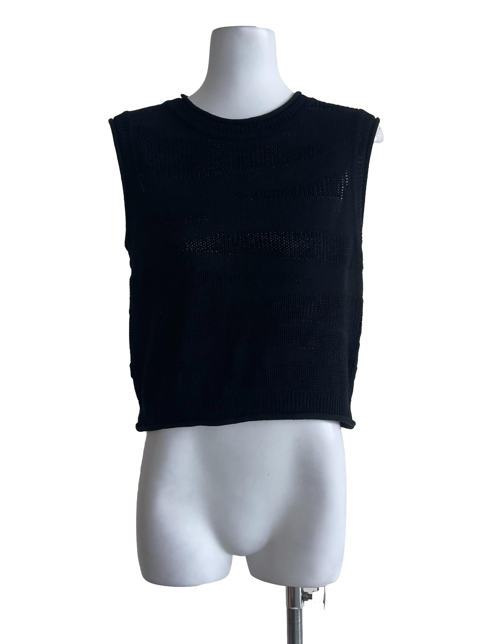 Black Knitted Vest