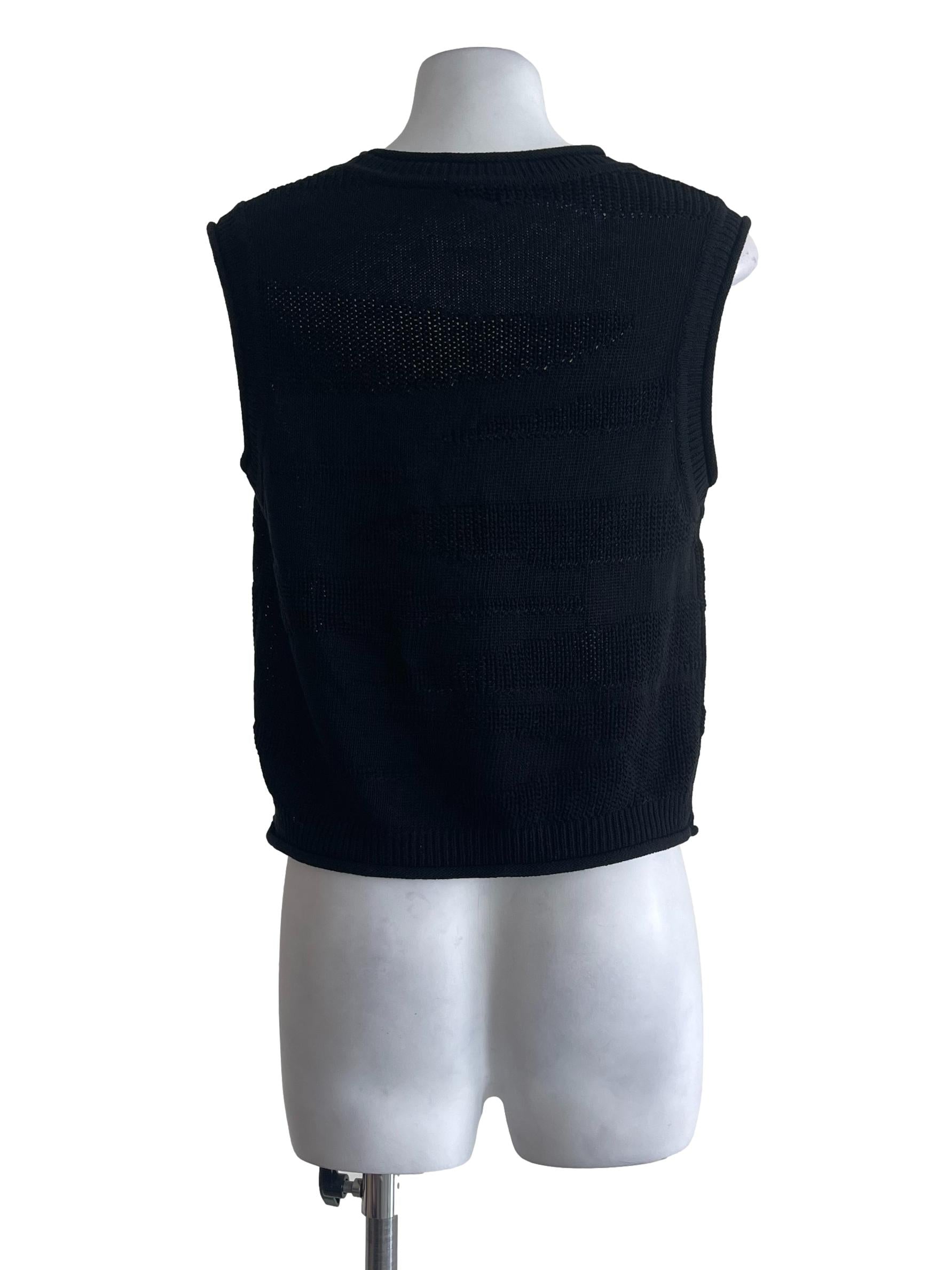 Black Knitted Vest