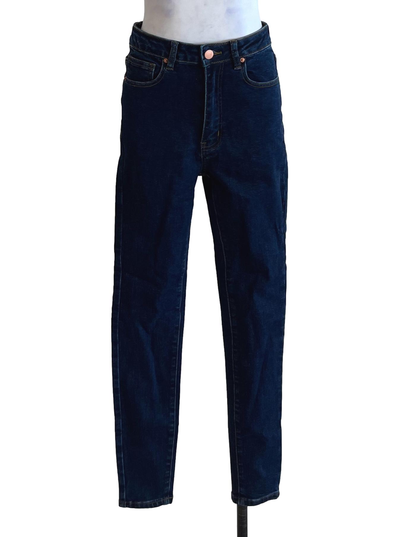 Blue Denim Plain Skinny Jeans LB