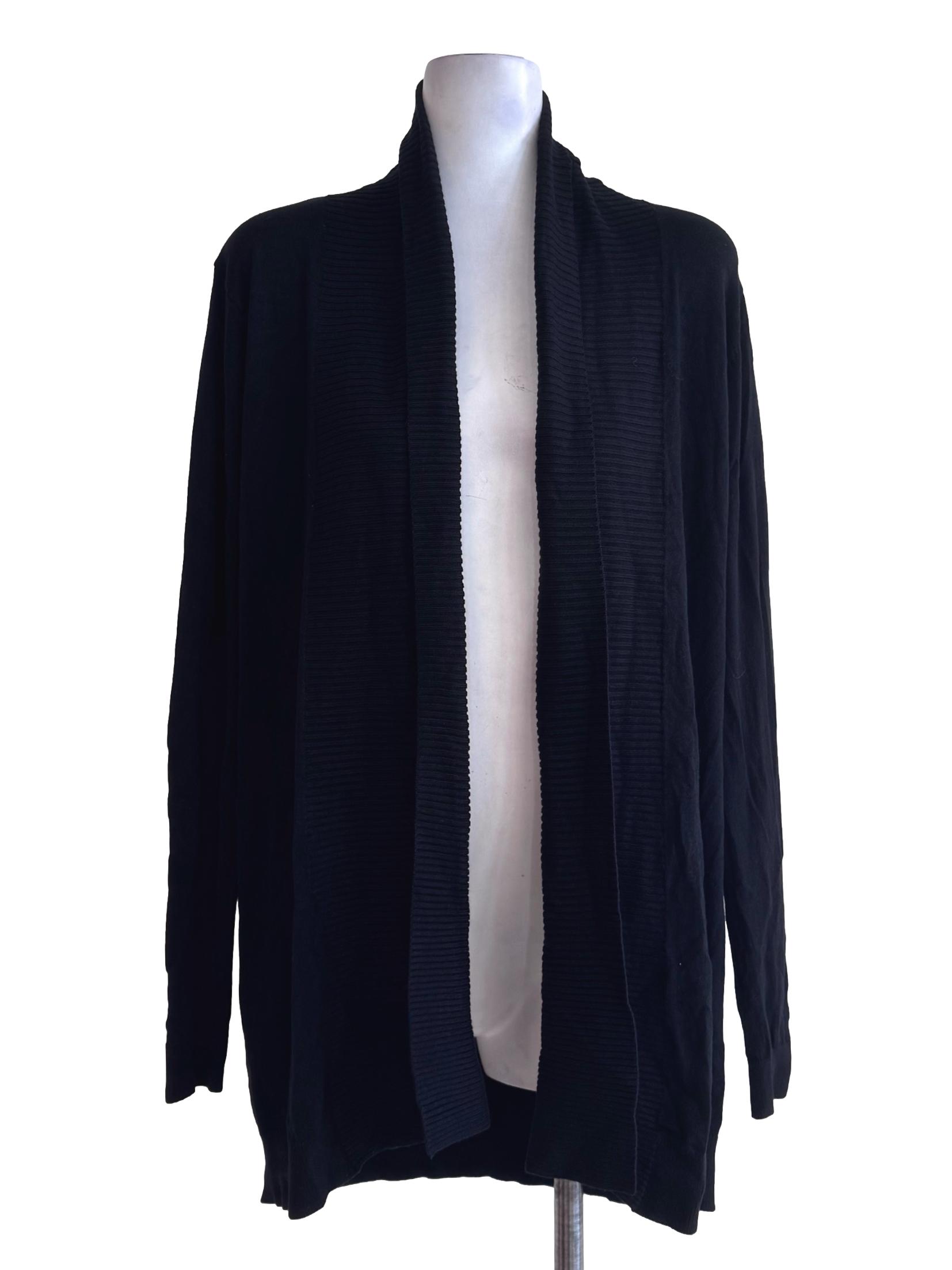 Black Long Sleeve Knit Cardigan