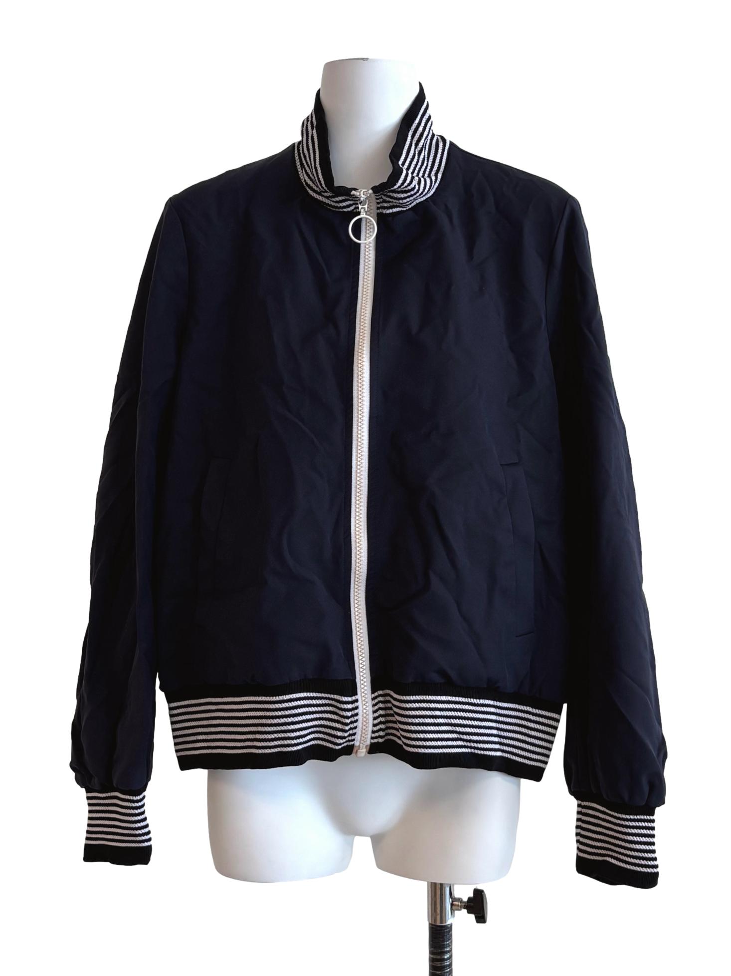 Blue Black Zip Up Jacket