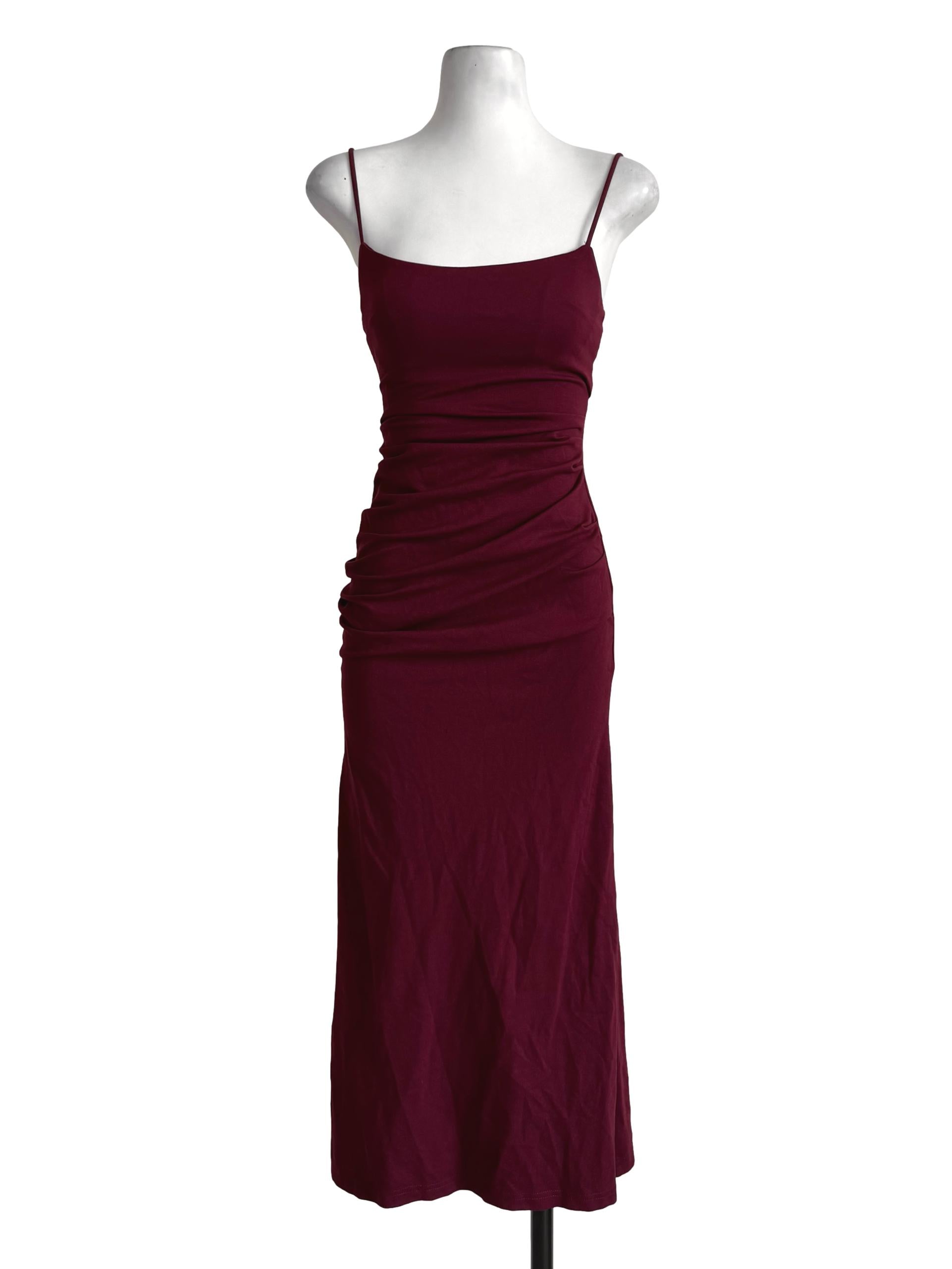 Deep Wine Padded Bodycon Dress