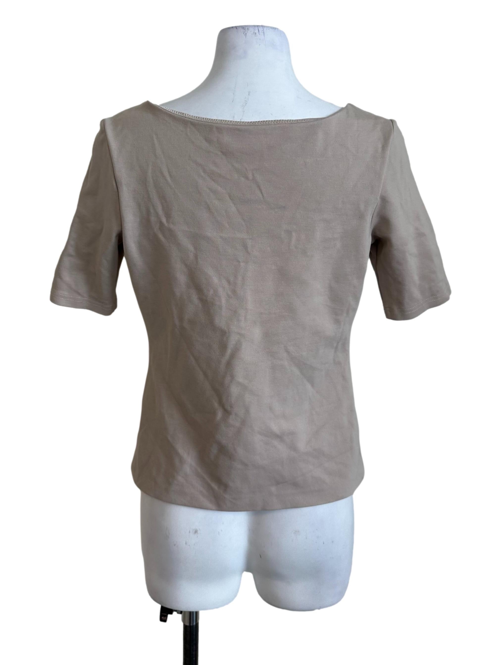 Tortilla Beige Square Neck Top