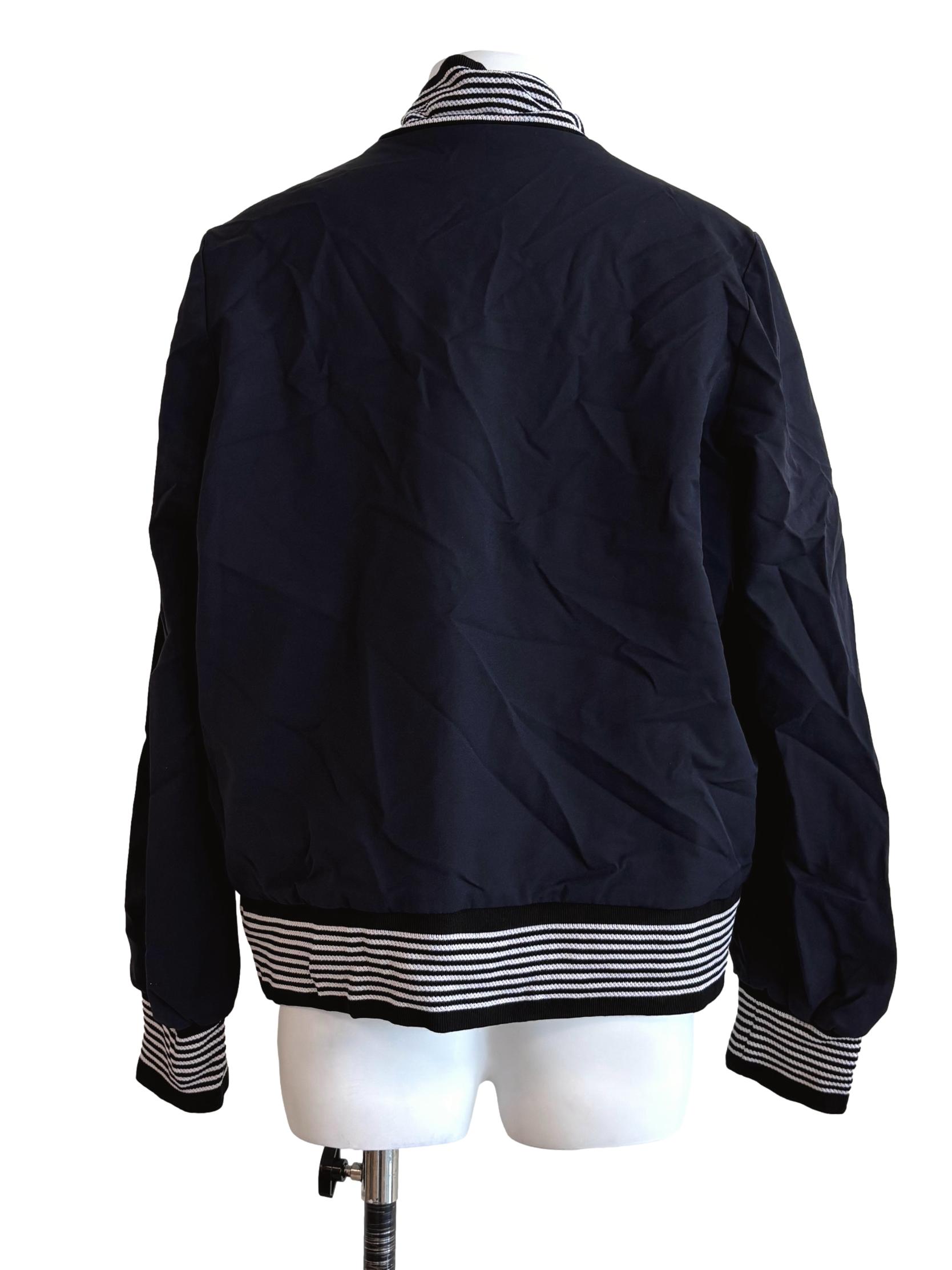 Blue Black Zip Up Jacket
