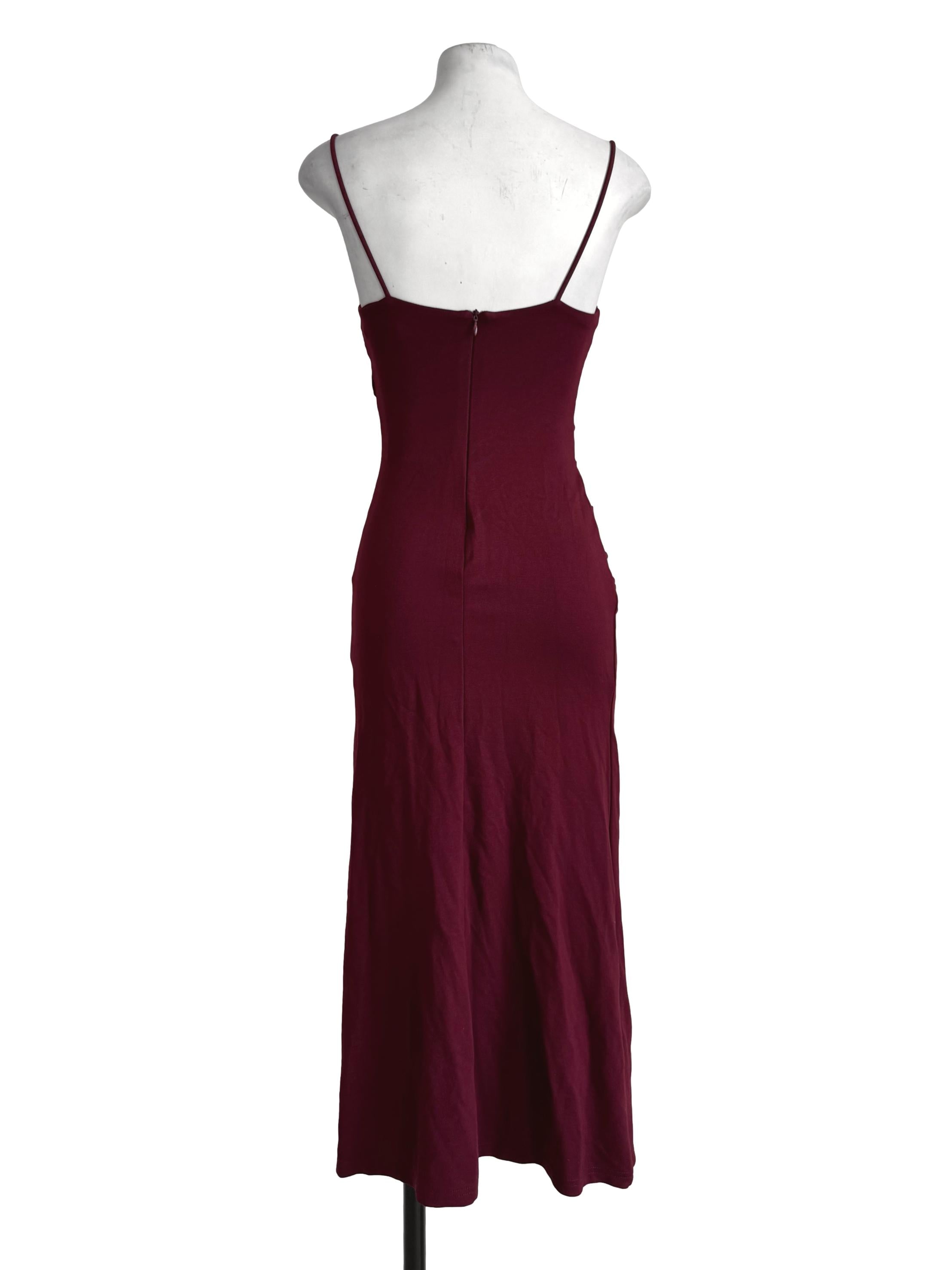 Deep Wine Padded Bodycon Dress
