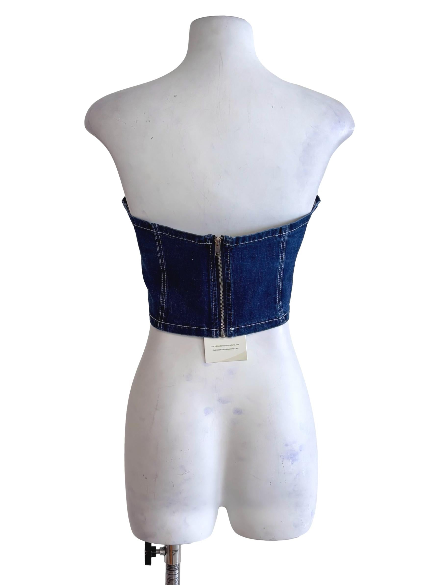 Blue Gabrielle Denim Tube Top