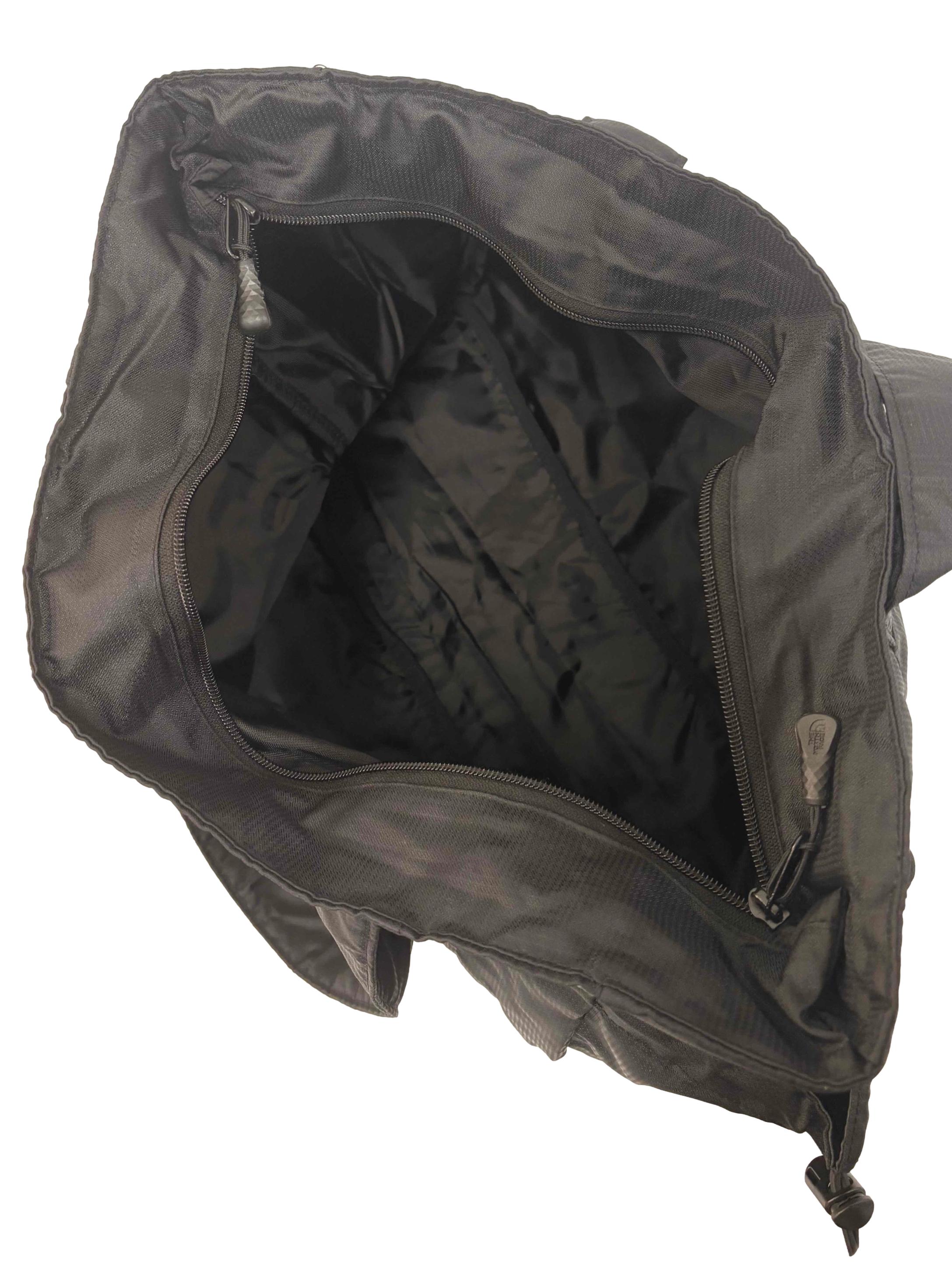 Black Padded Utility Travel Tote Bag