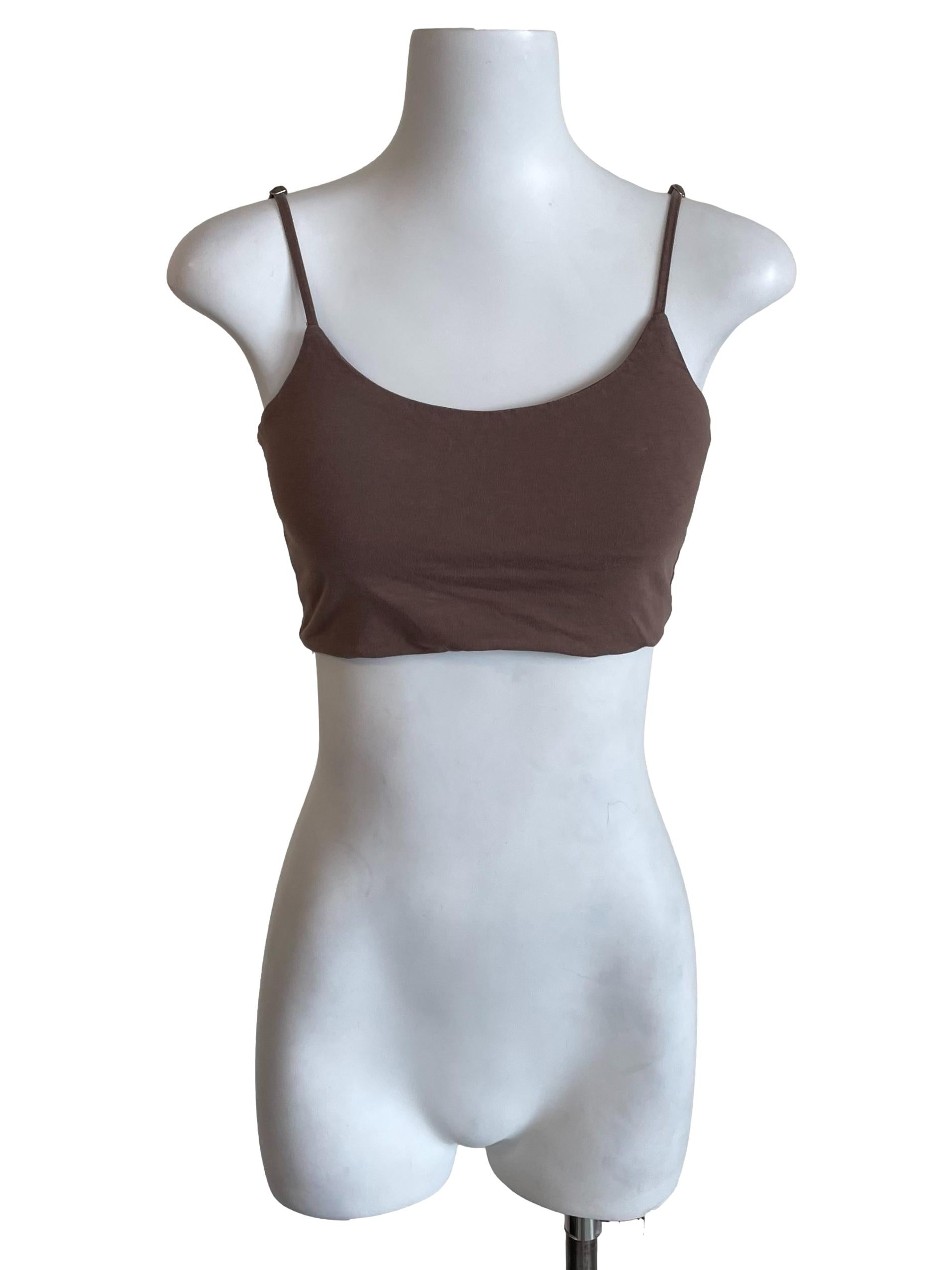 Wood Brown Cami Tube Top