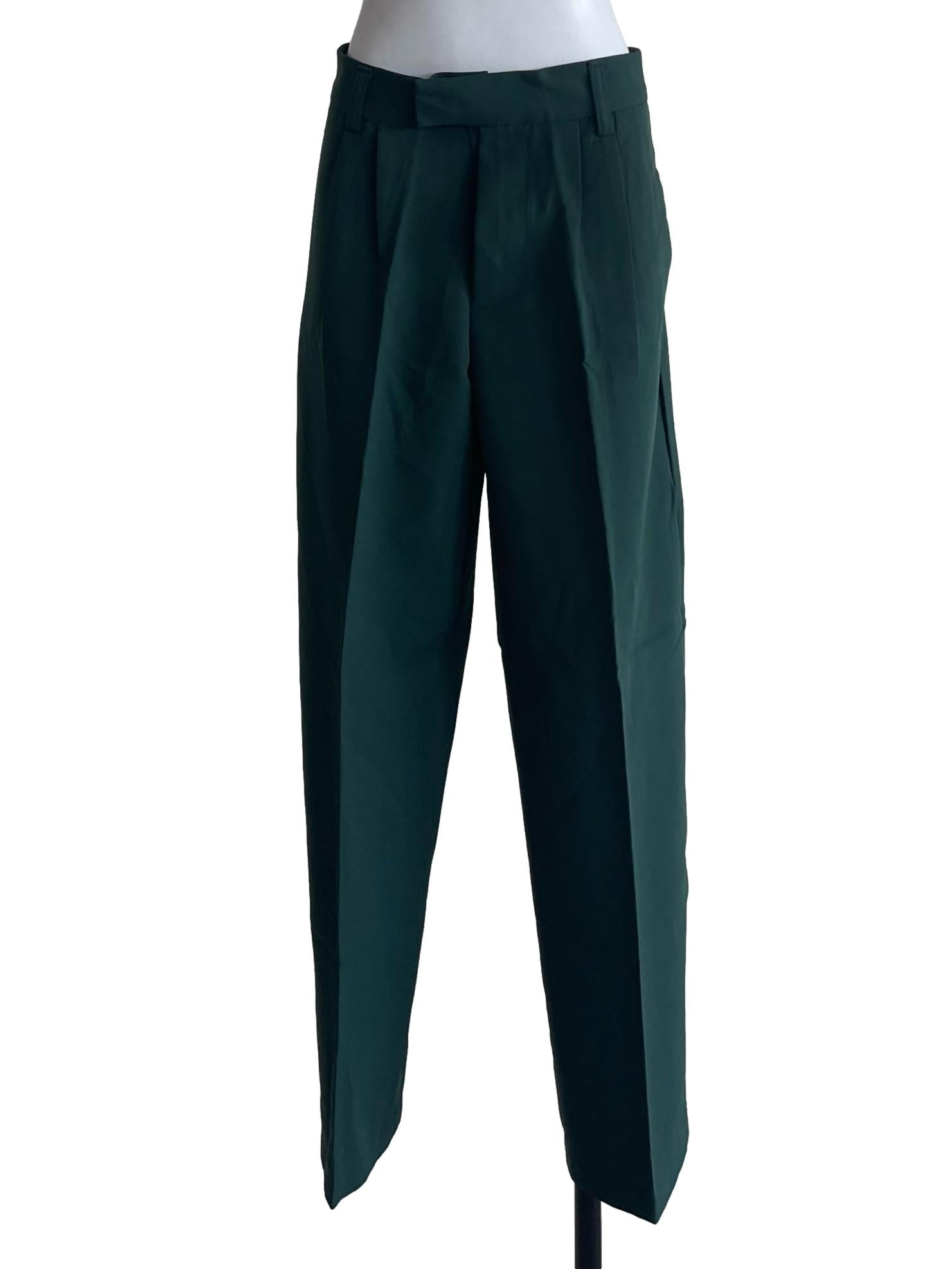 Emerald Green Straight Cut Slacks