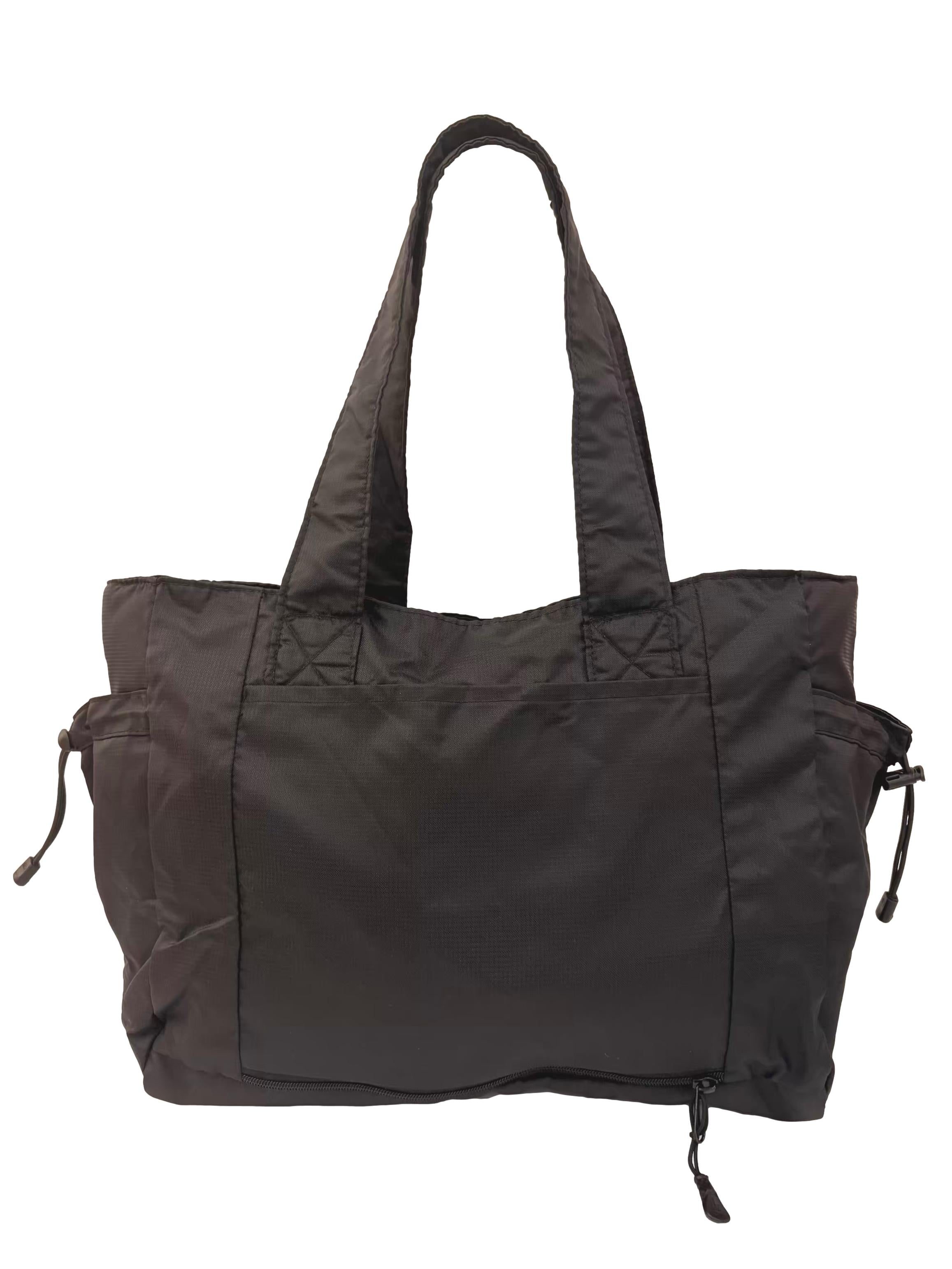 Black Padded Utility Travel Tote Bag