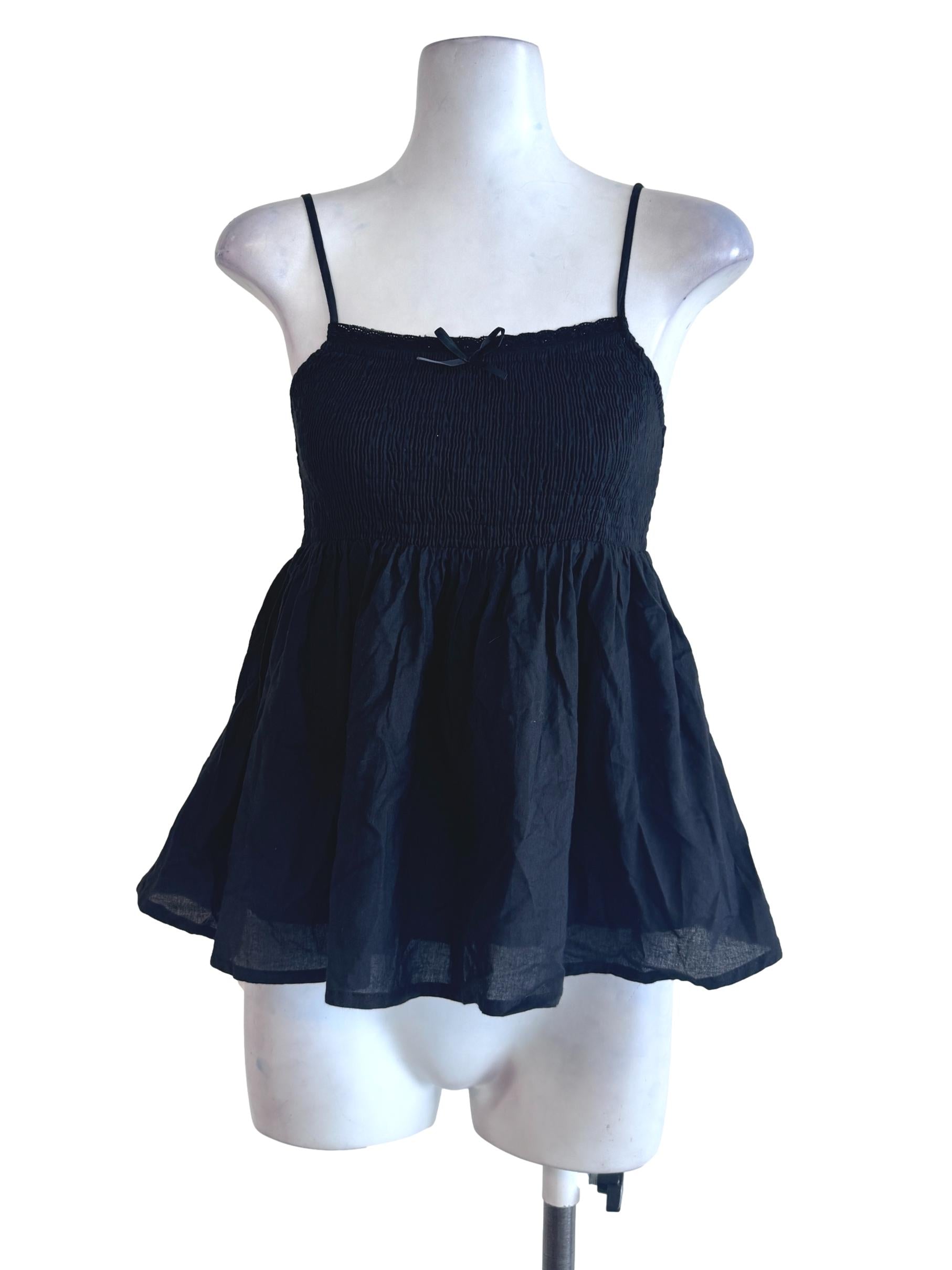 Black Textured Tank Top TTR