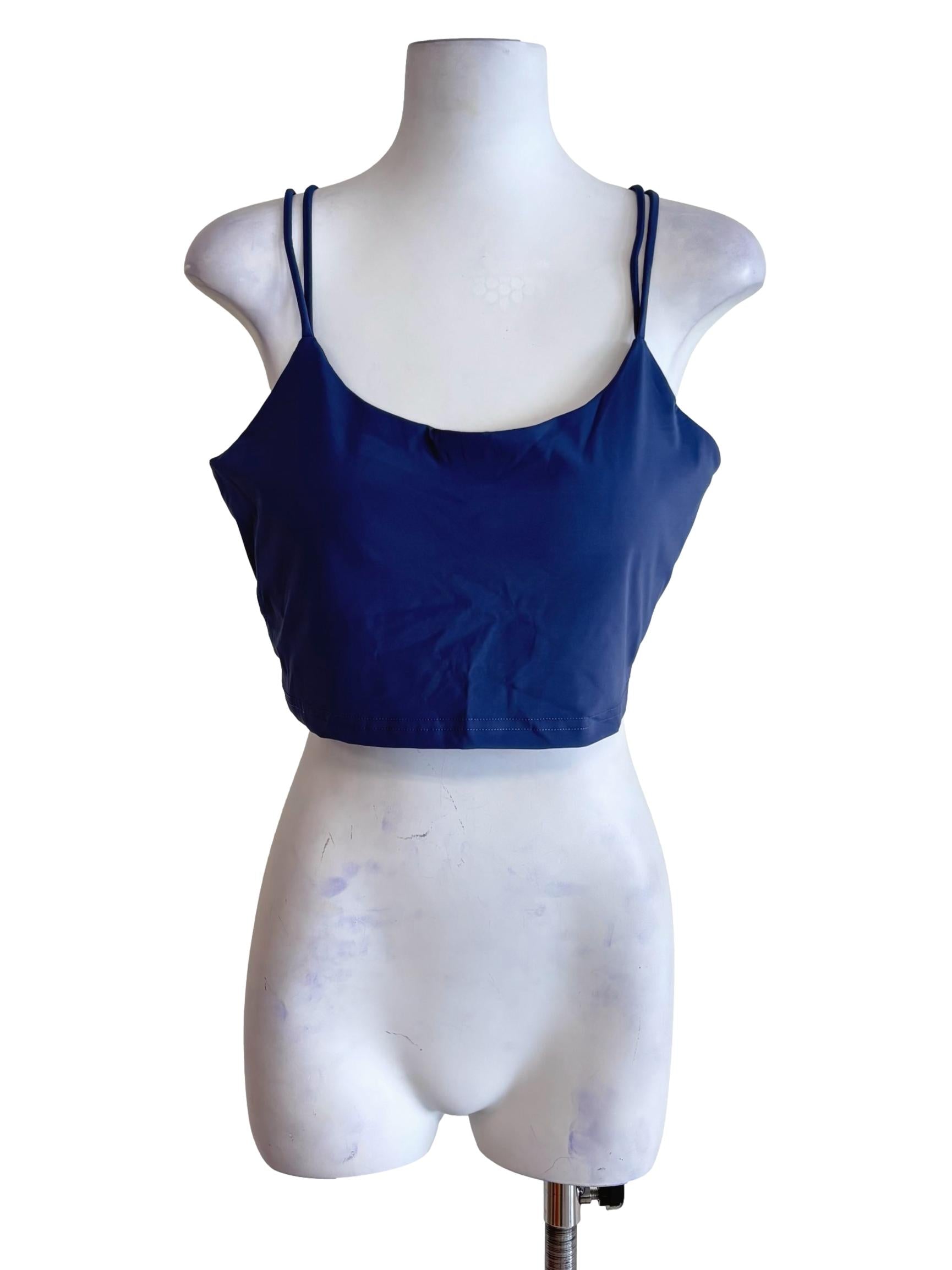 Blue Constance Double Strap Padded Top