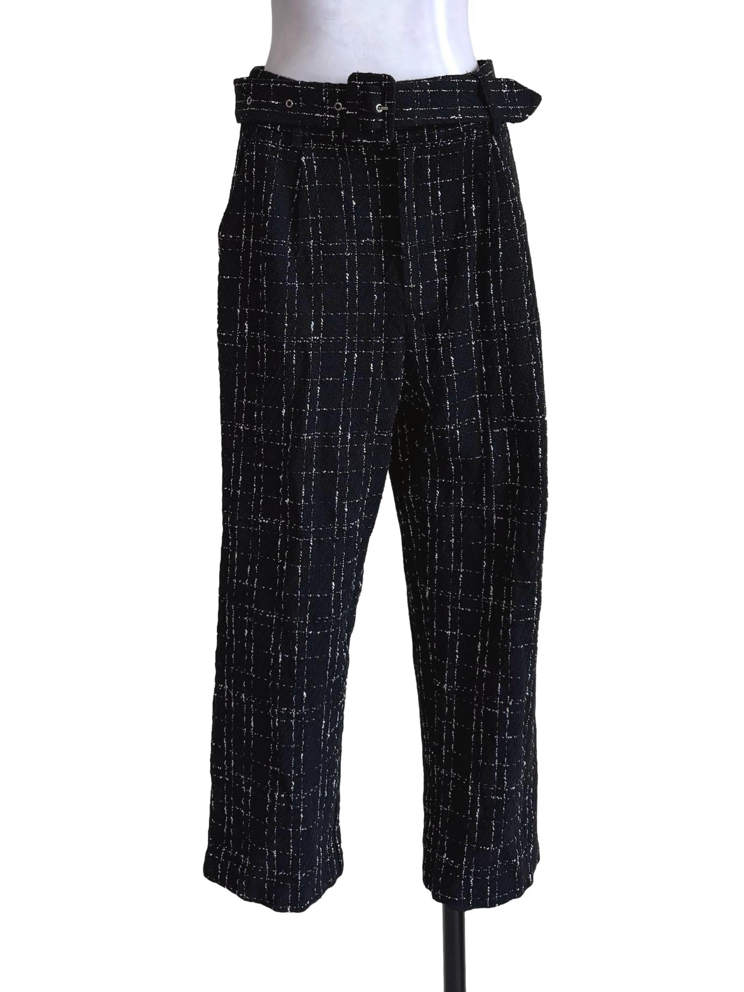 Black Tweed Long Pants LB