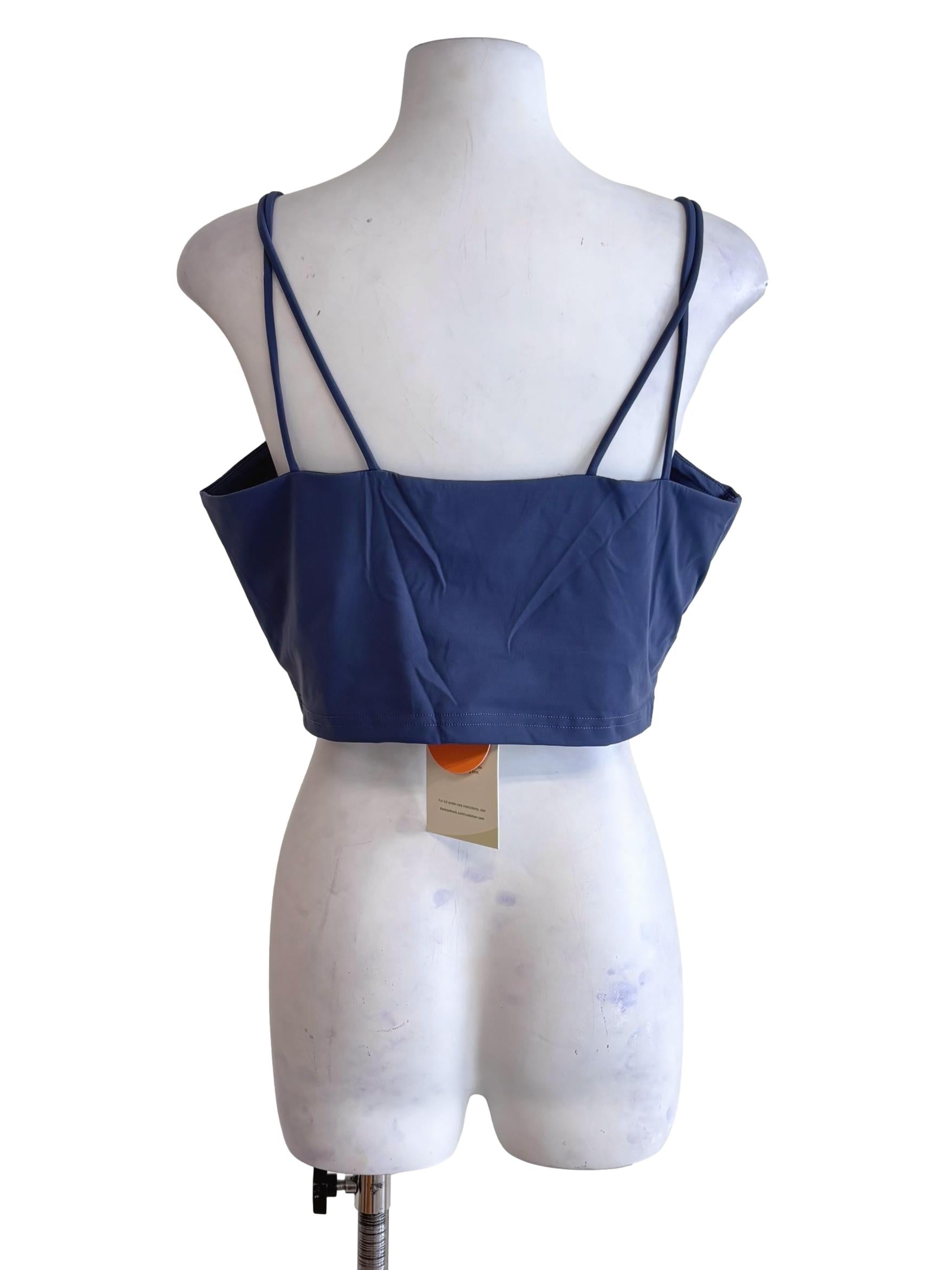 Blue Constance Double Strap Padded Top