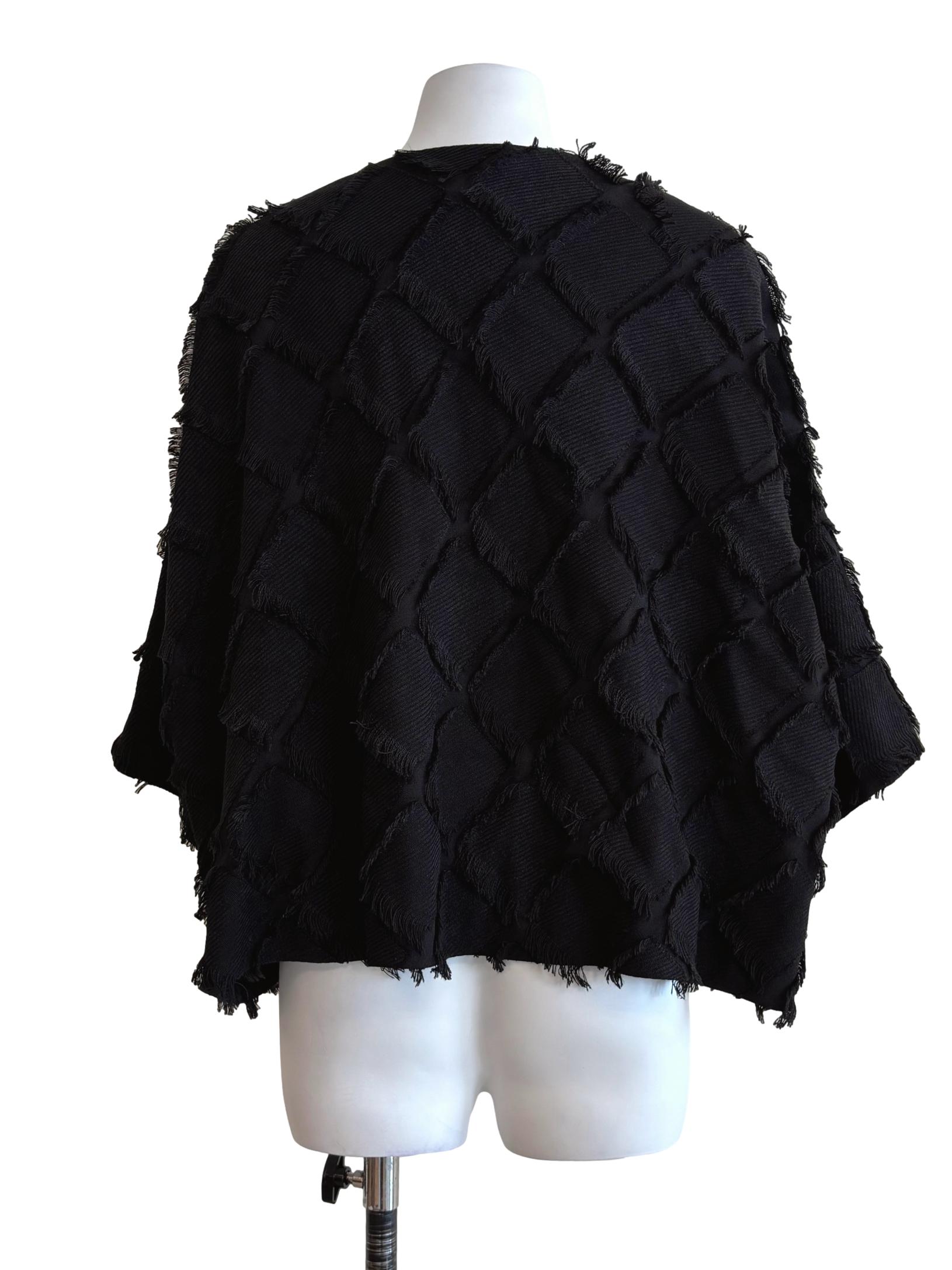 Onyx Black Fuzzy Outerwear