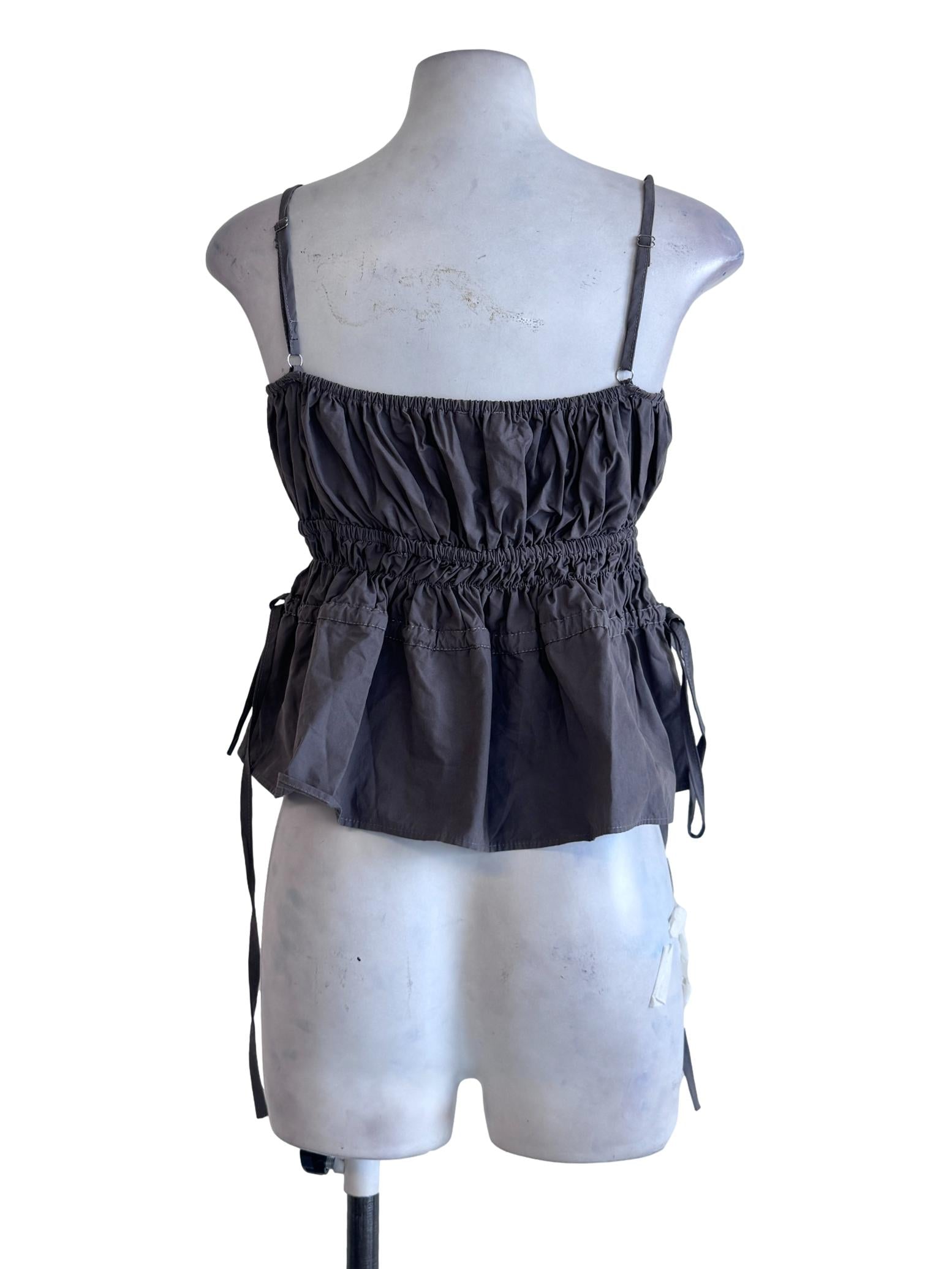 Grey Ruched Tank Top