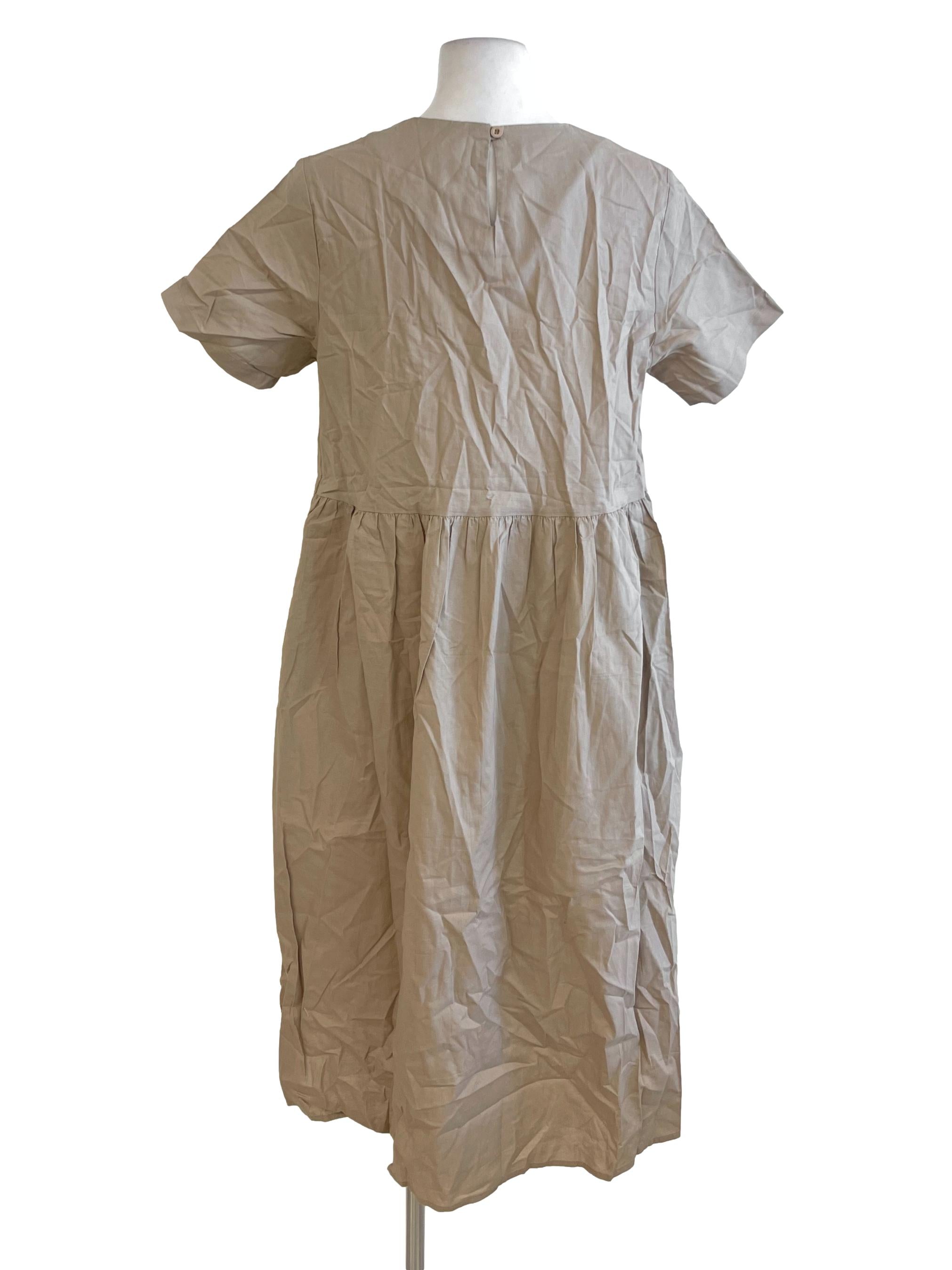 Latte Brown Short Sleeve Dress
