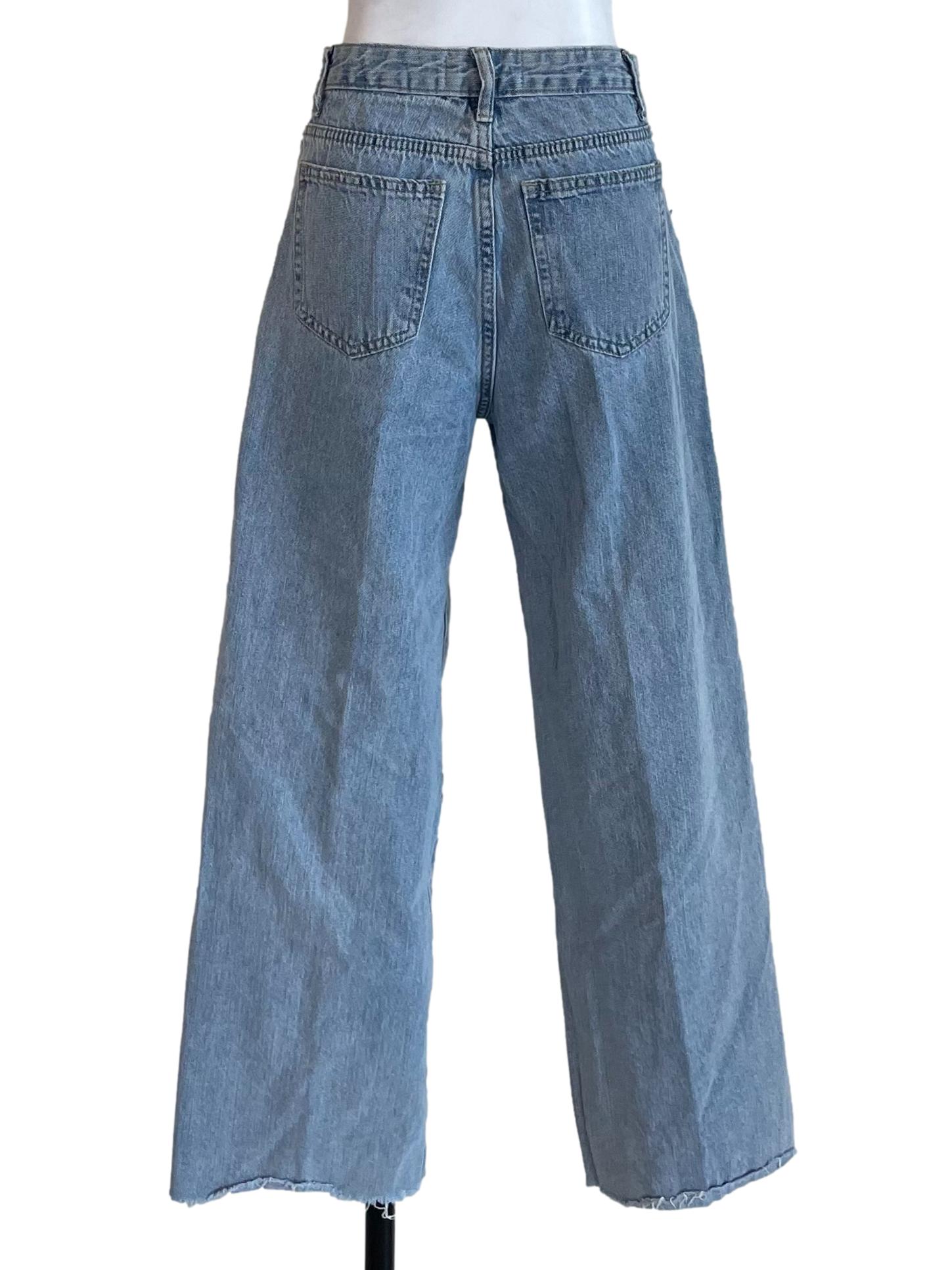 Light Blue Distressed Baggy Jeans