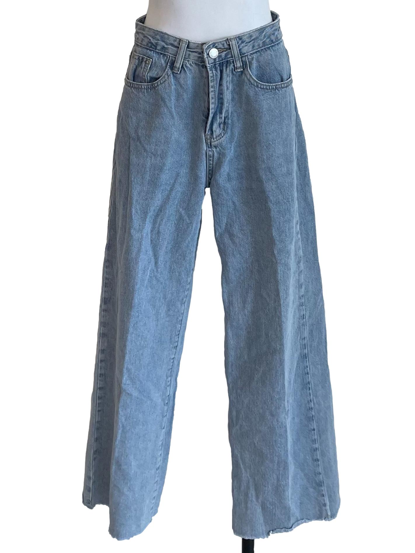 Light Blue Distressed Baggy Jeans