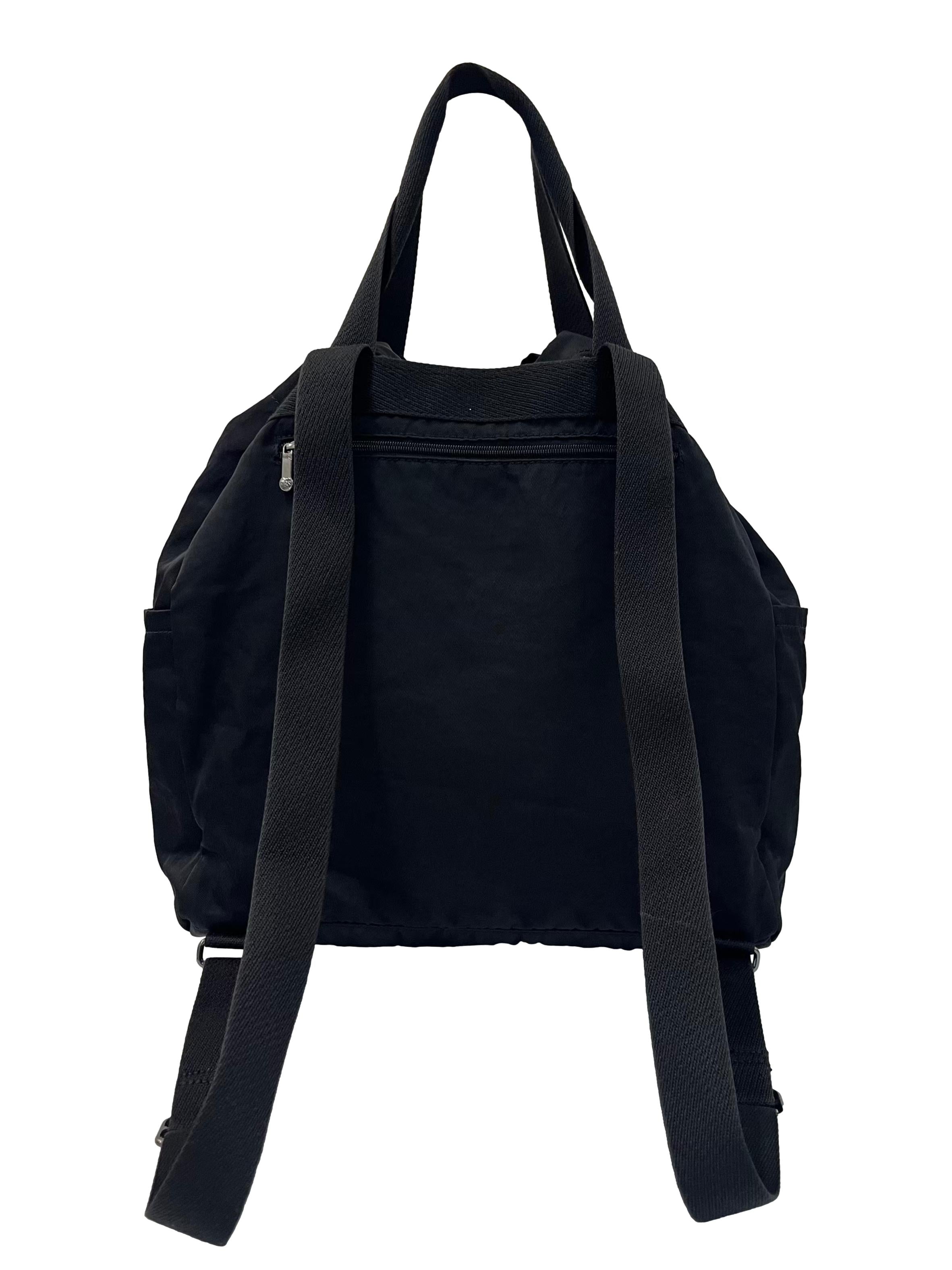 Black Nylon With Drawstring Closure Backpack CSN