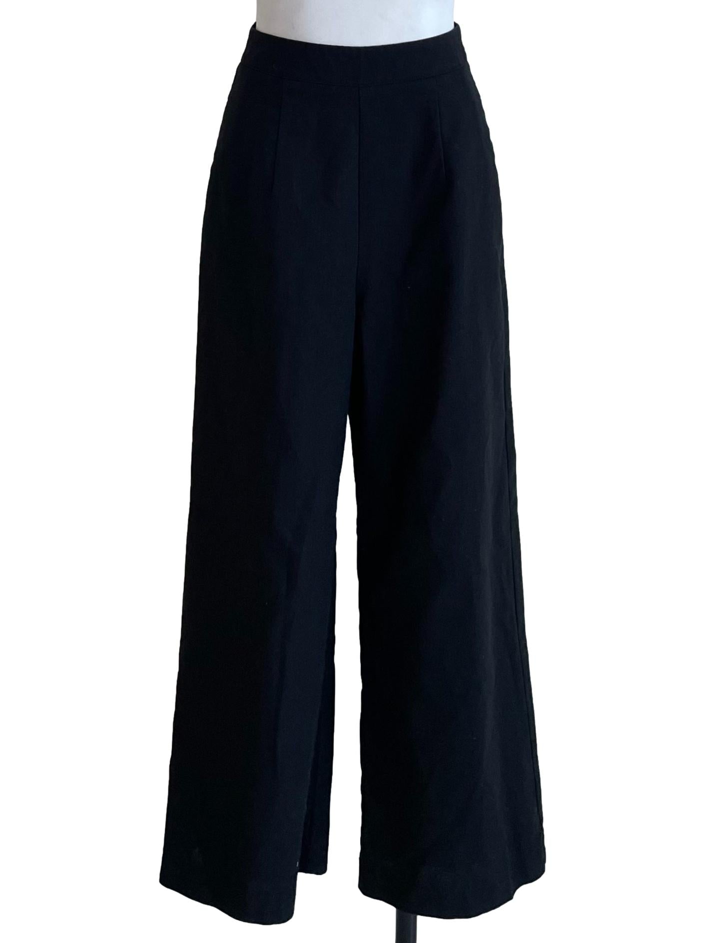 Black High Waist Wide Leg Pants