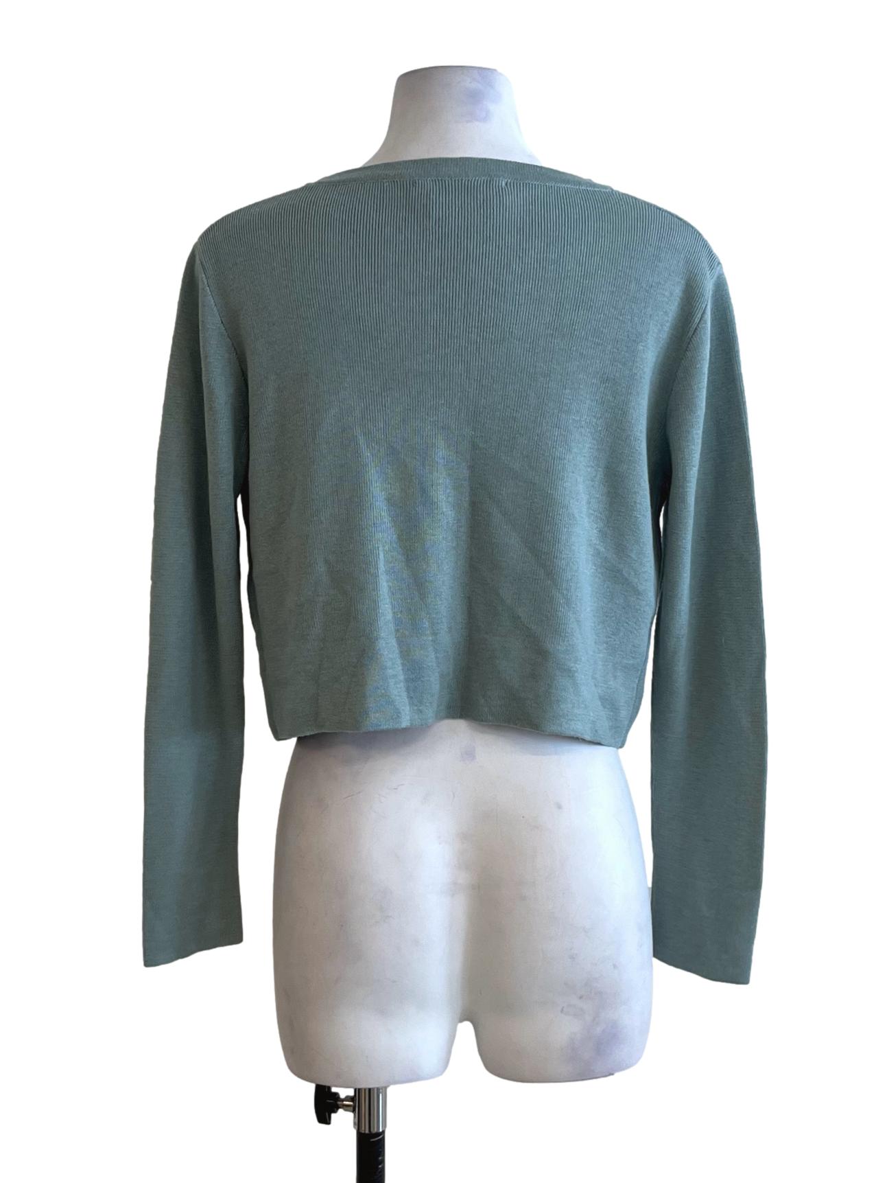 Teal Blue V-Neckline Cardigan LB
