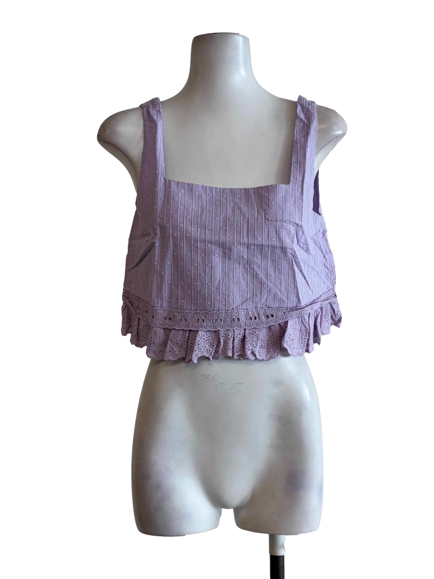 Lilac Cotton Camisole Top