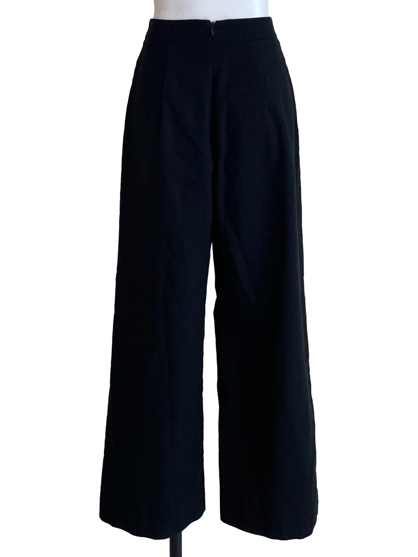 Black High Waist Wide Leg Pants