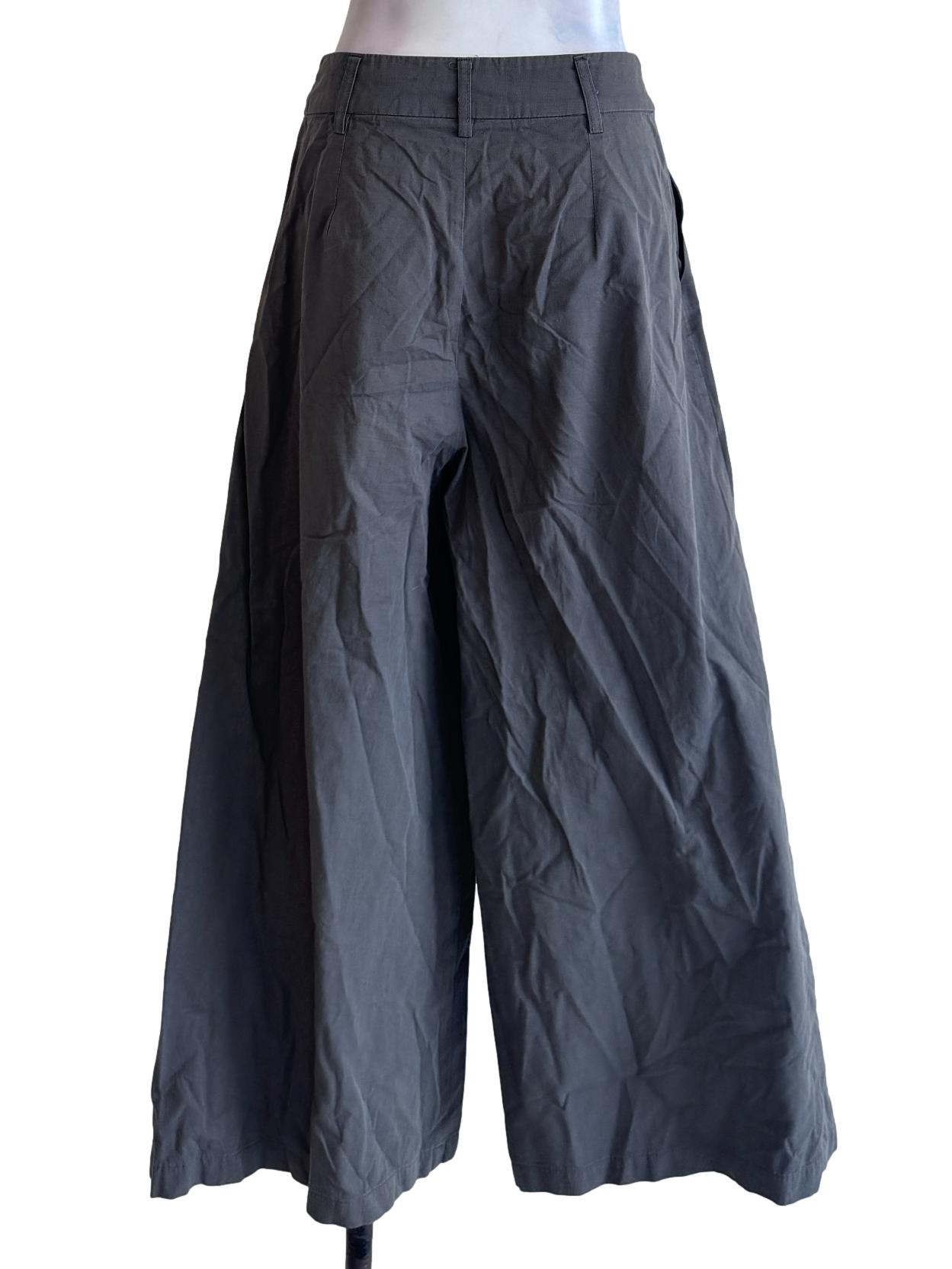 Greenish Grey Culotte Pants
