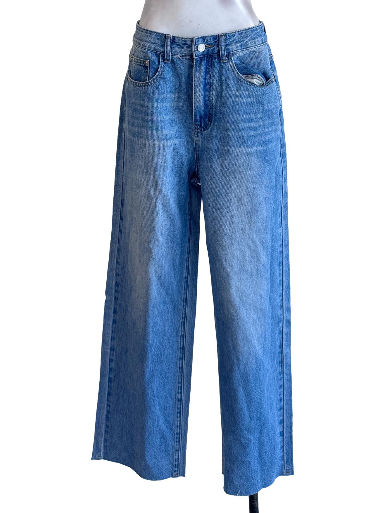 Blue Wide Denim Jeans TWL