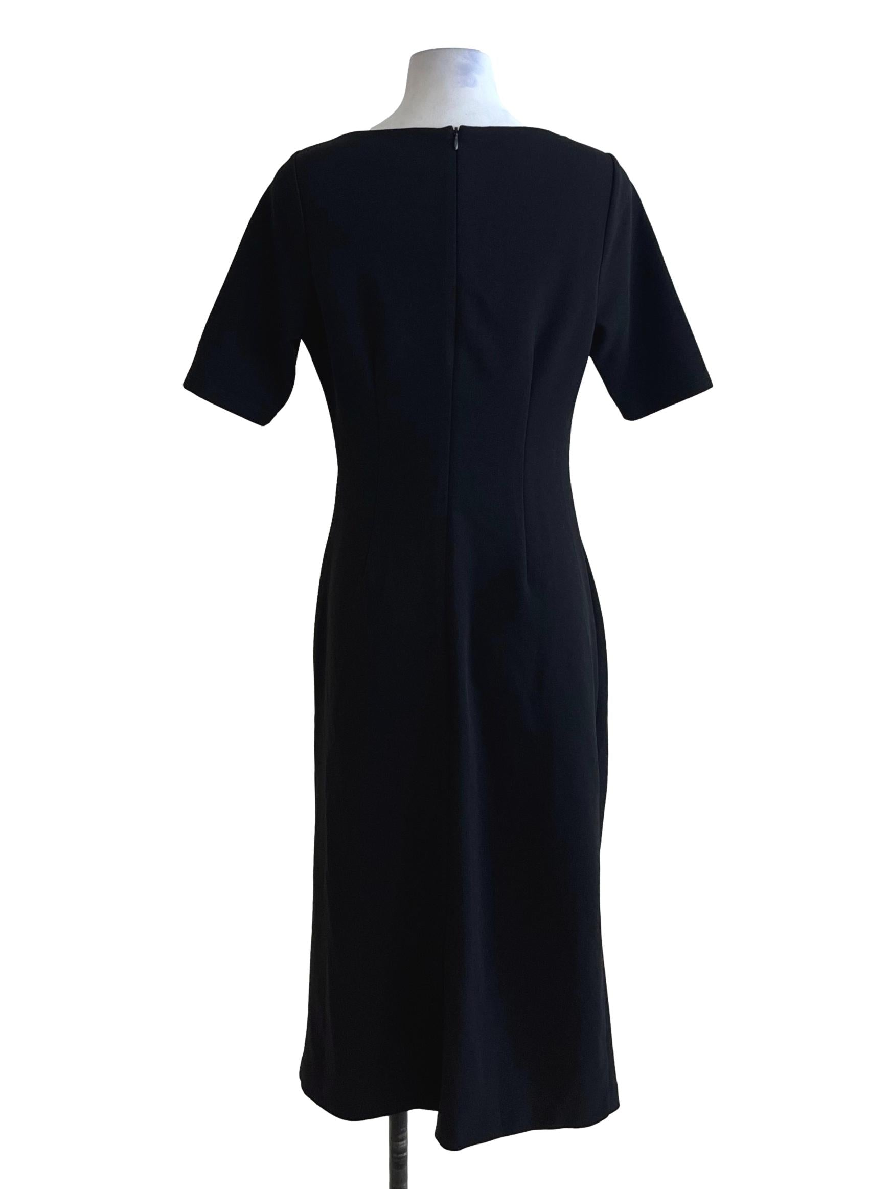 Black Square Neckline Empire Dress LB