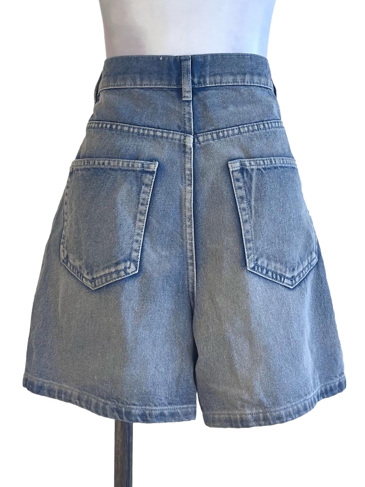 Washed Blue Short Jeans