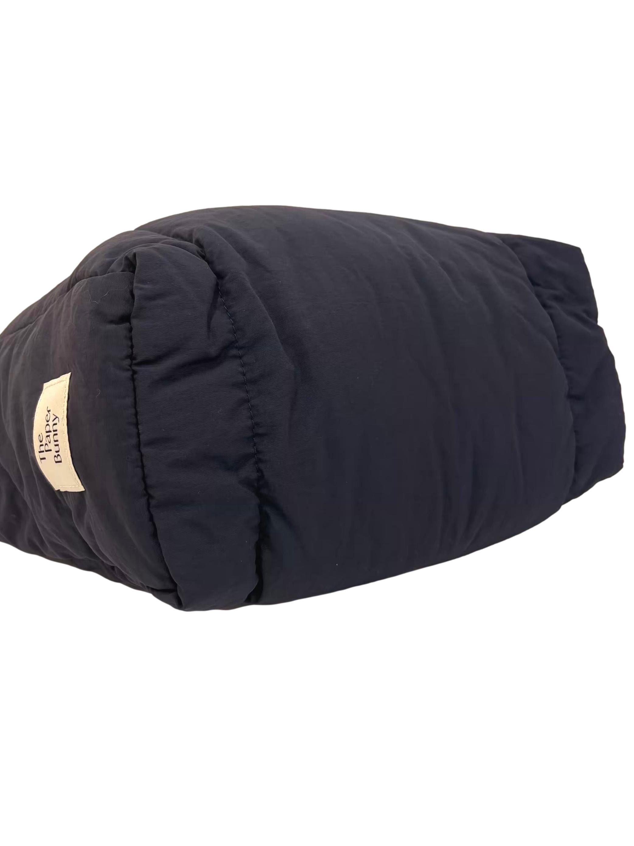Dark Blue Puffer Tote Bag